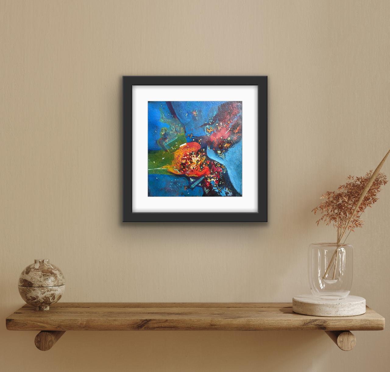 Emergence  I Size: 45 × 45 cm I Medium: Acrylic on Canvas I Mounted Framed I Price on Request