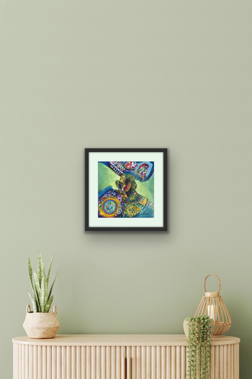 Rhythm of Inner Cosmos I Size: 45x45 cm I Price: on Request I Mount Framed