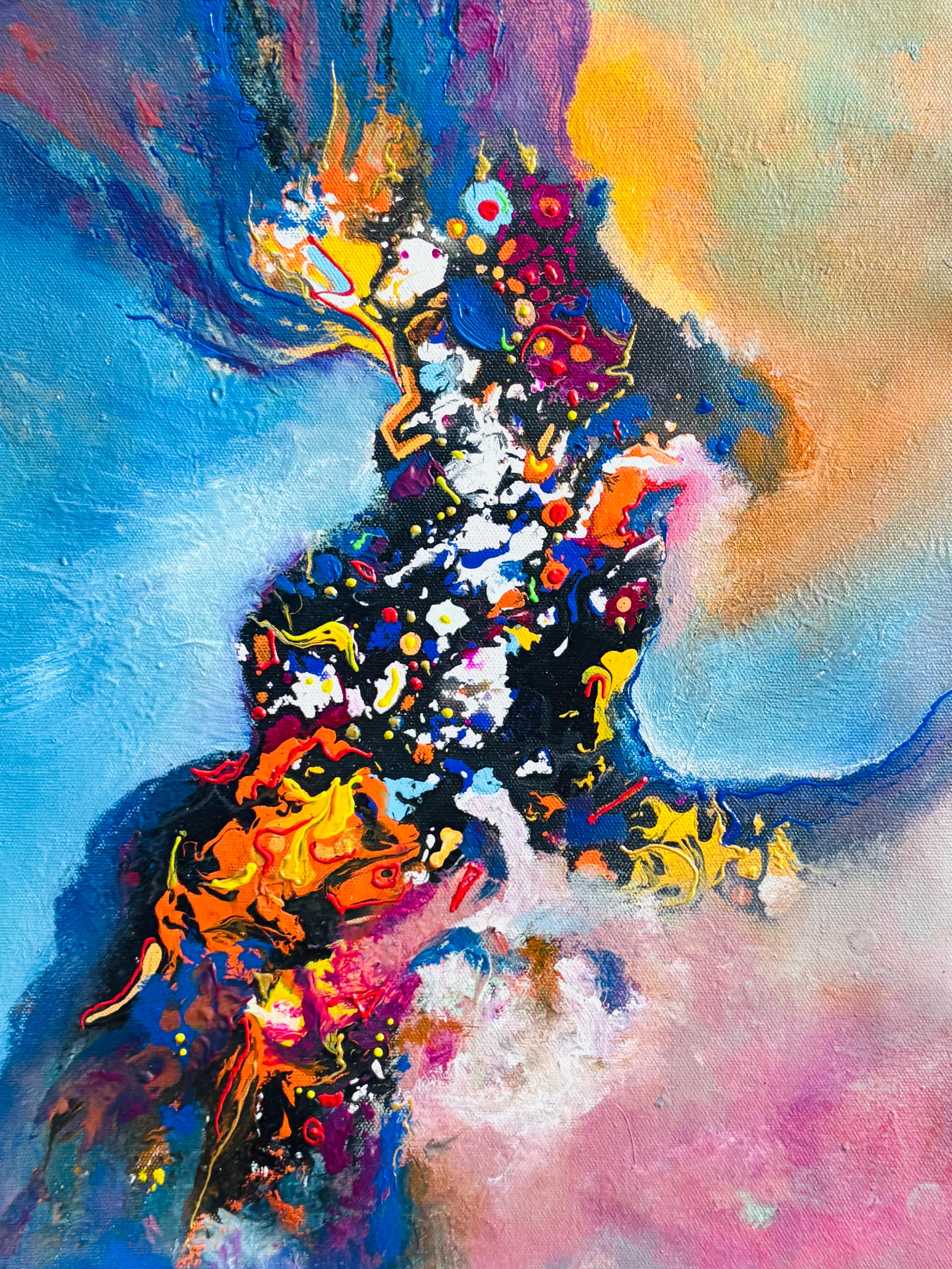 Title: Misty Twilight I Size: 45 cm × 45 cm I Medium: Acrylic on Canvas I Presentation: Framed I Price: On Request I Prints: Limited Edition Available with Authenticity Certificates