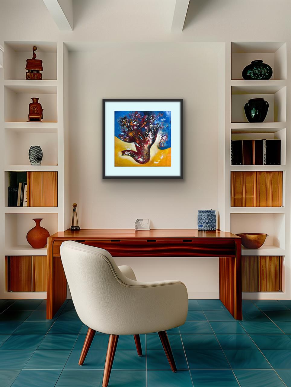 Divine Balance I Size: 45 cm x 45 cm I Price: on Request I Mount Framed