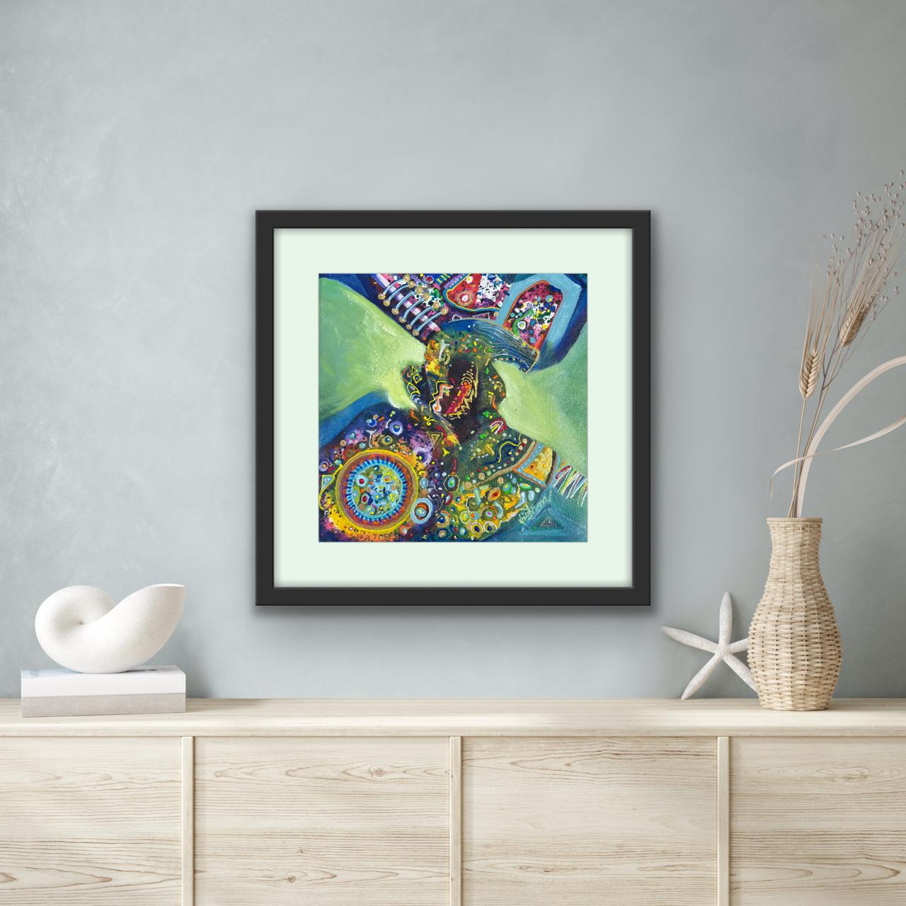 Rhythm of Inner Cosmos I Size: 45x45 cm I Price: on Request I Mount Framed