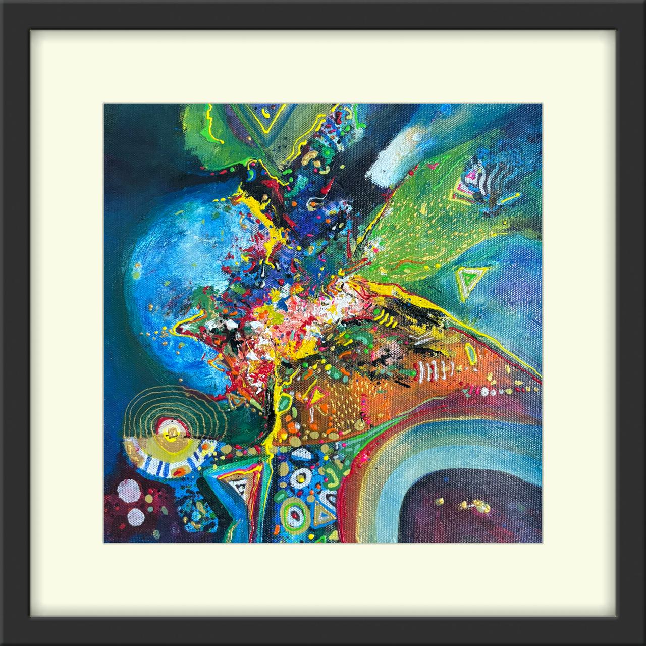 Confluence of Energies I Size: 45x45 cm I Price: on Request I Mount Framed