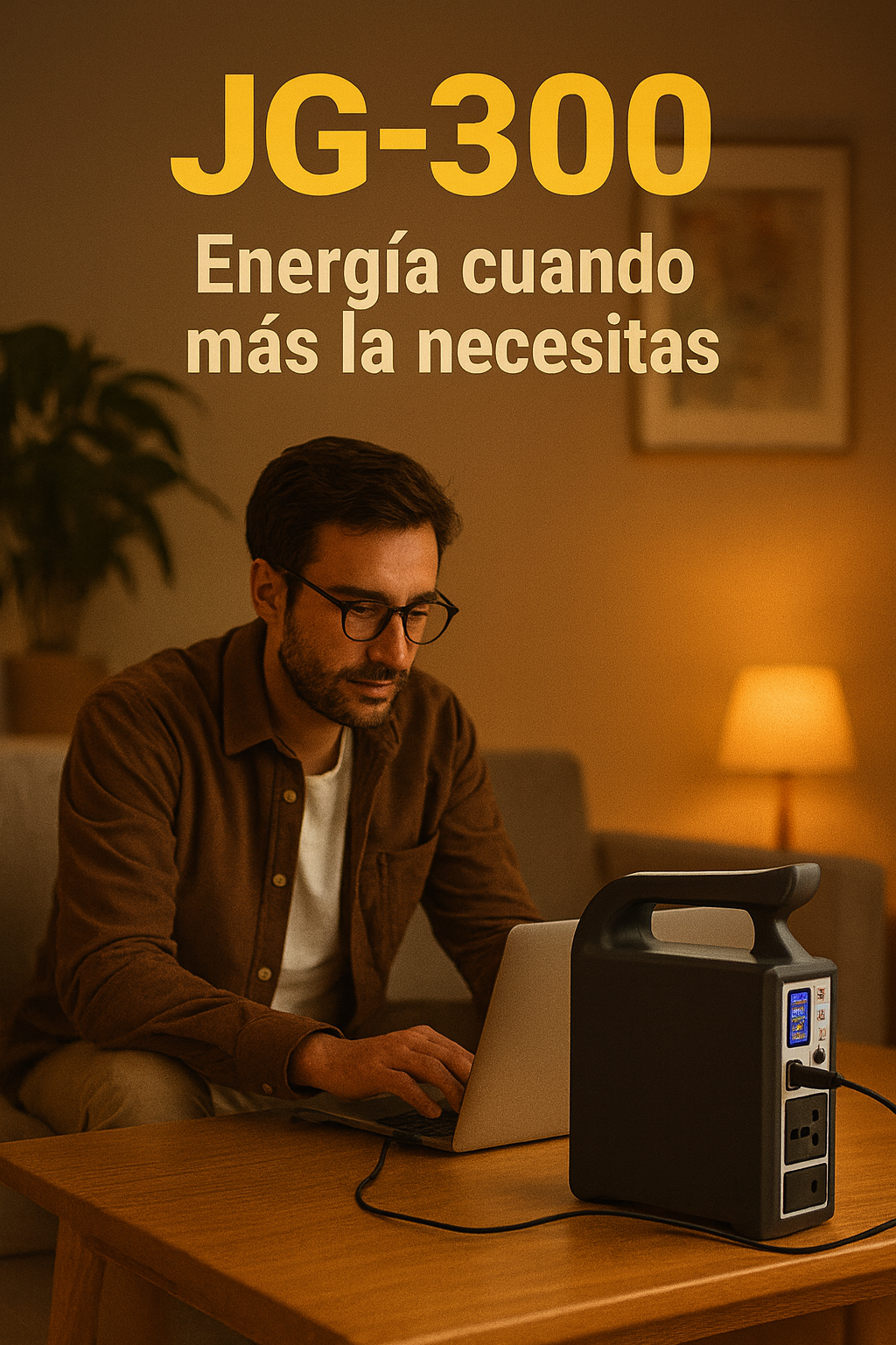 Estación de Energía Portable de 300 W y 256 Wh modelo JG-300-C-12V-A
