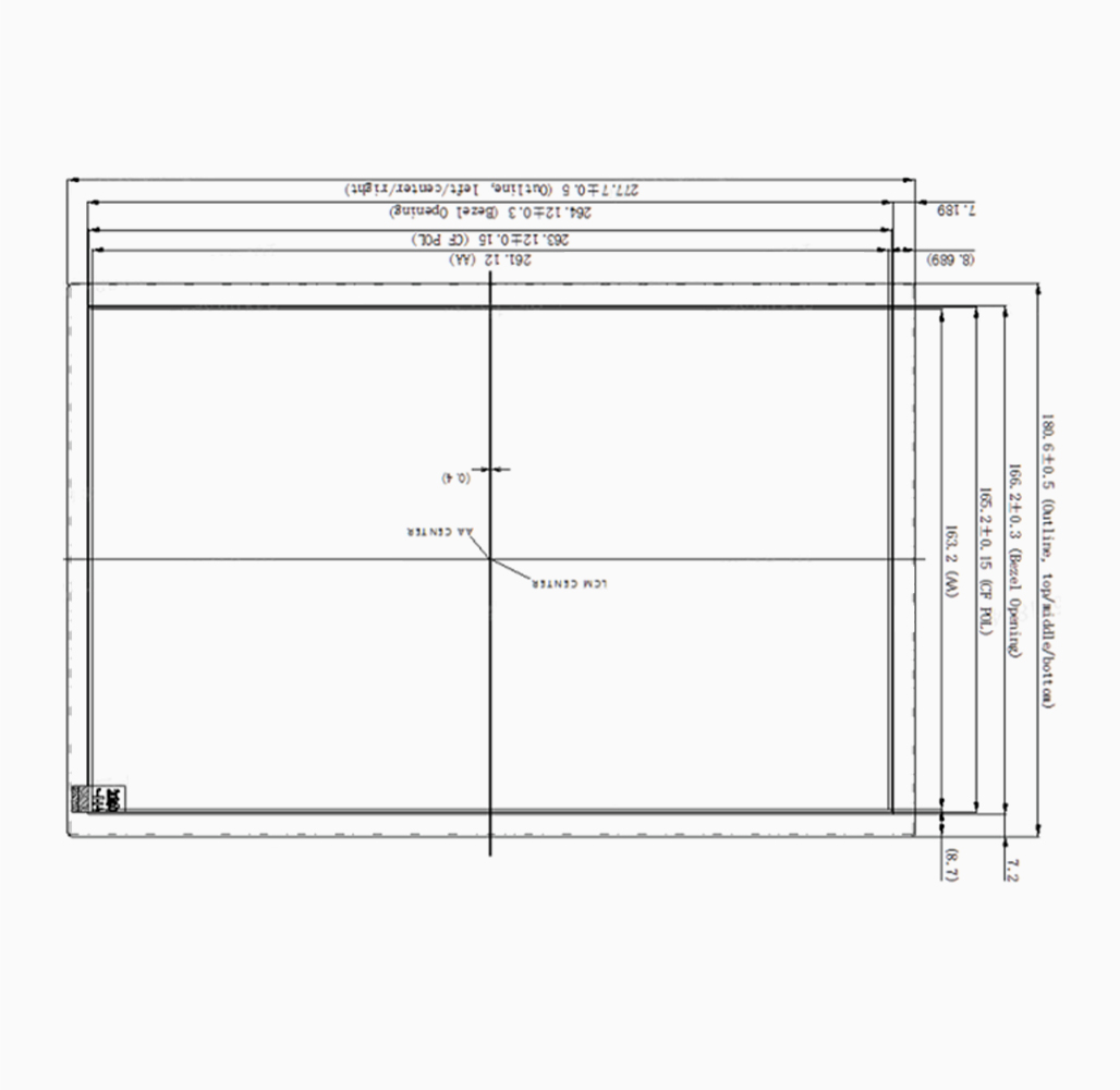 12.1 inch industry Capacitive Panel & LCM Touch Display