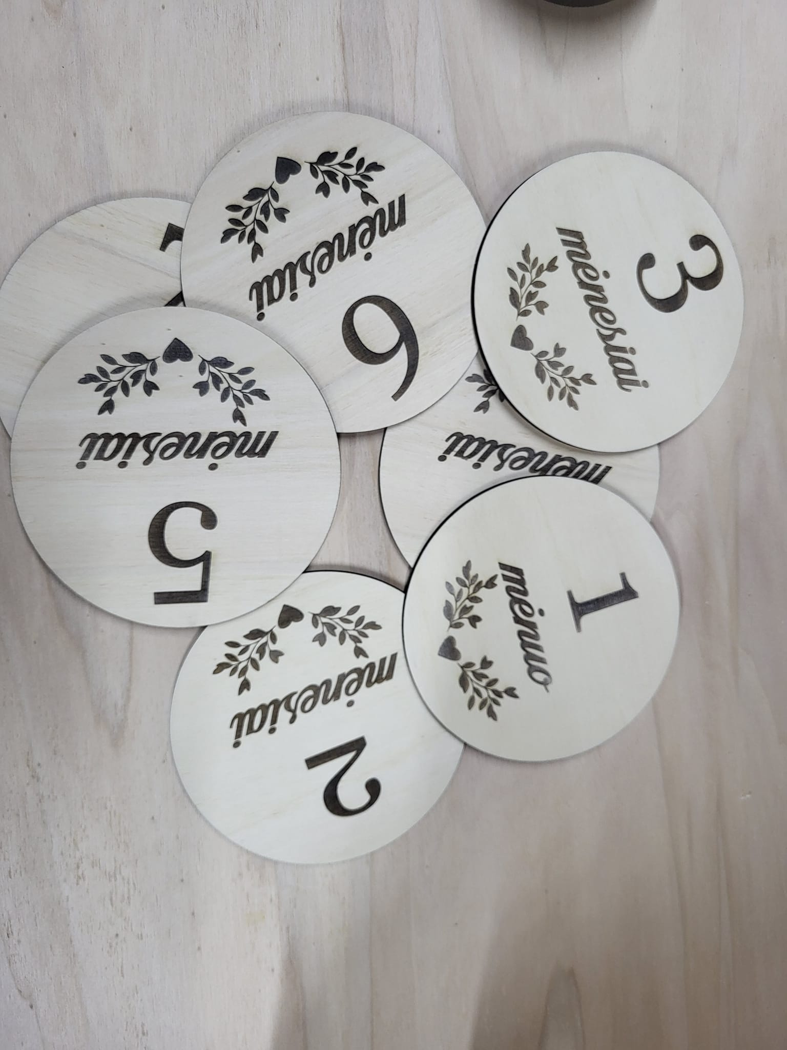 Kūdikio įamžinimo kortelių rinkinys (12vnt)