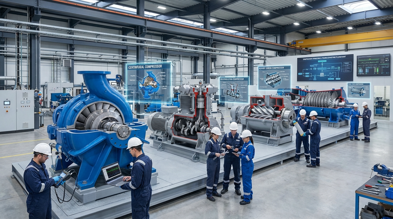 Compressor Types, Design, Operation, troubleshooting and maintenance