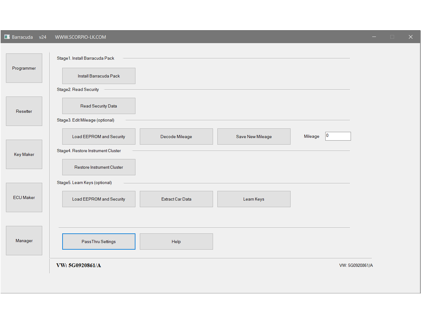 Barracuda Base Programmer