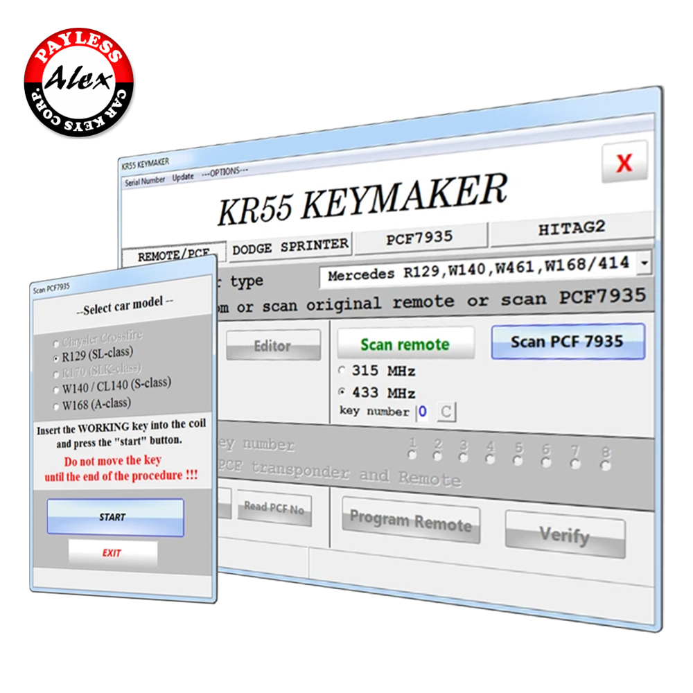 Scan PCF 7935 License for KR55 Keymaker