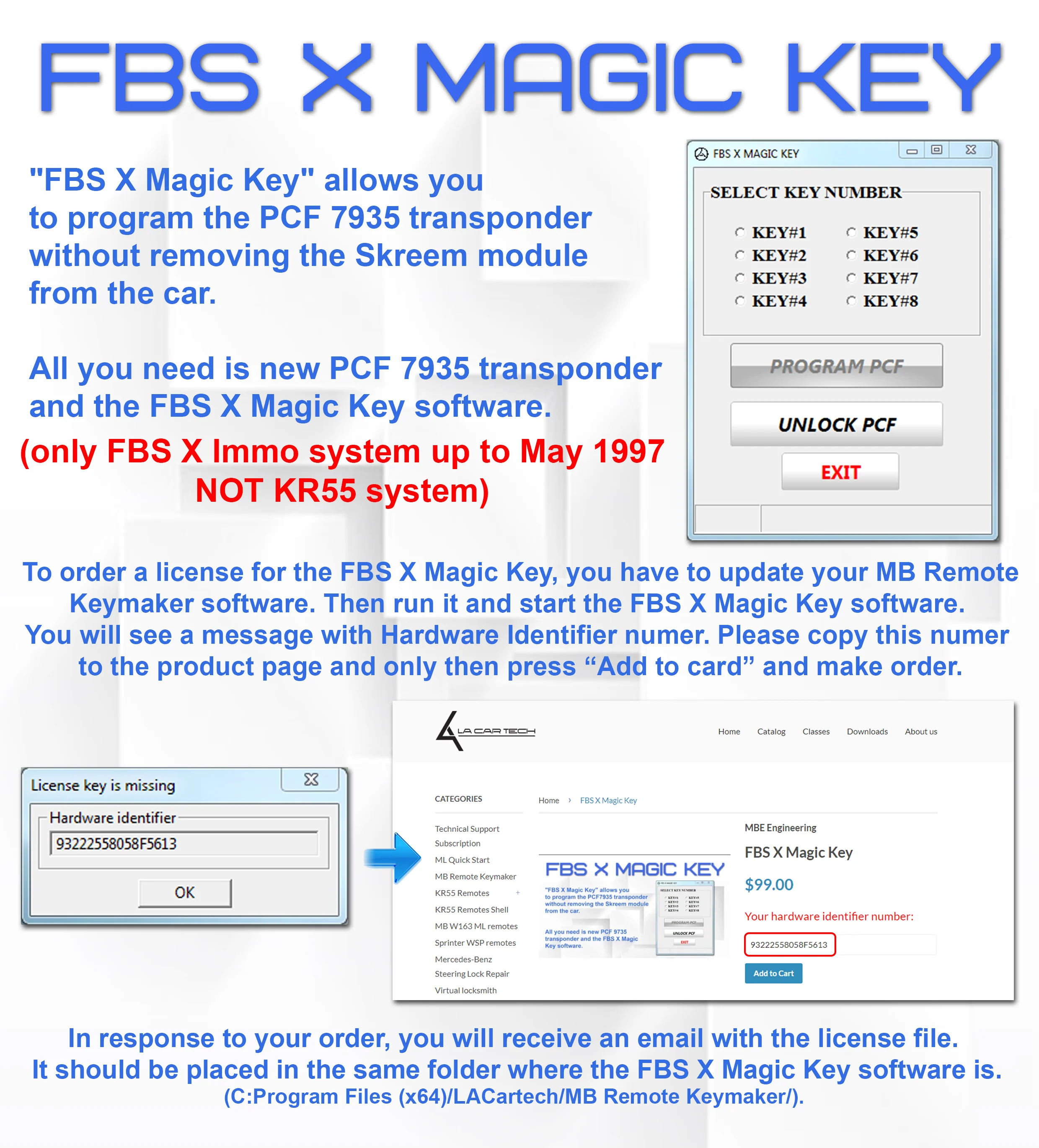 MBE FBS Magic Key for KR55 Programmer