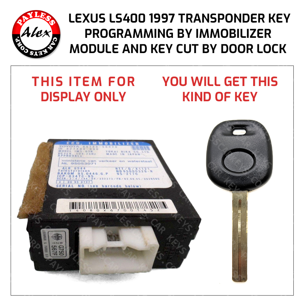 1997 Lexus LS400 Transponder key programming service