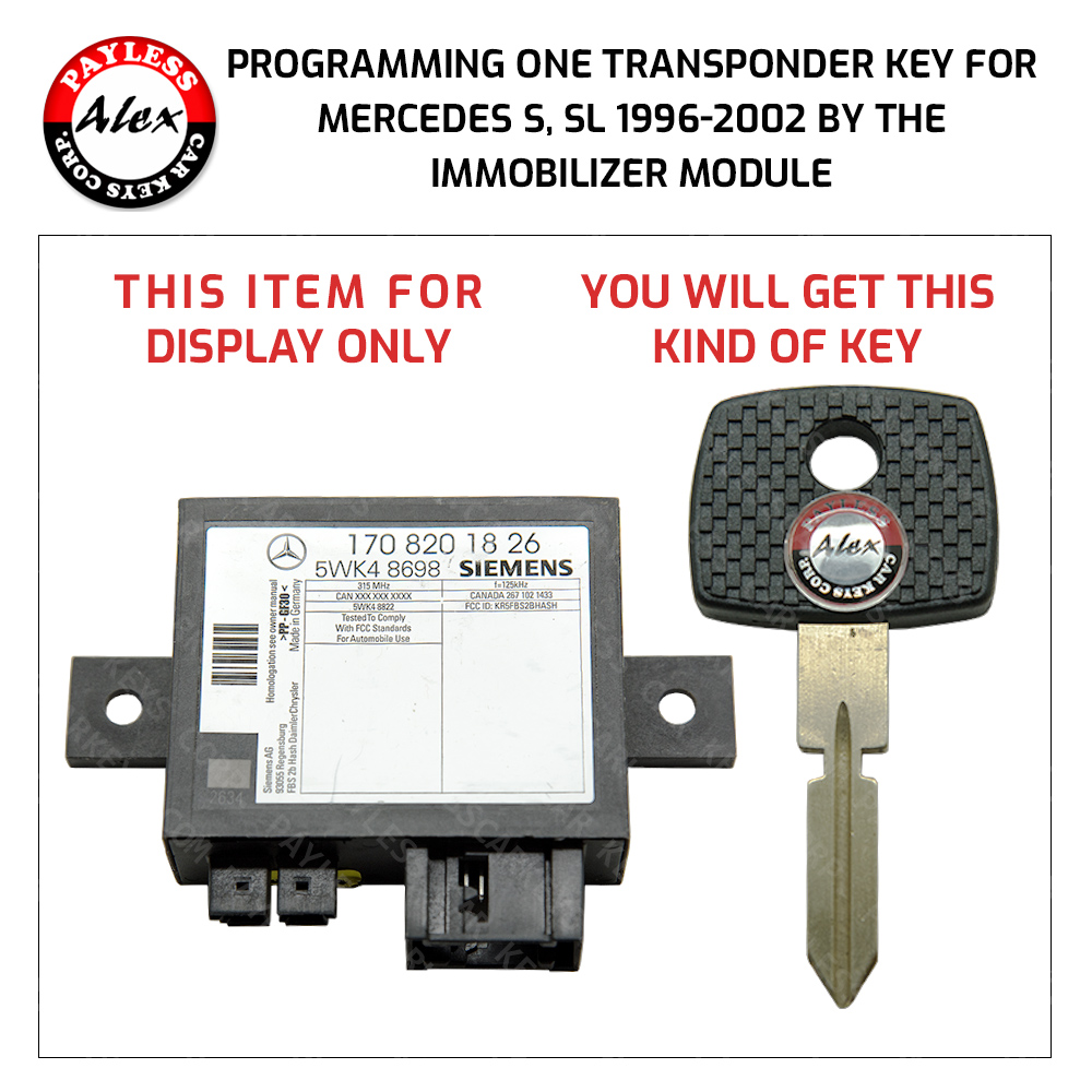 1998-2002 Mercedes-benz SL (W129) key programming service