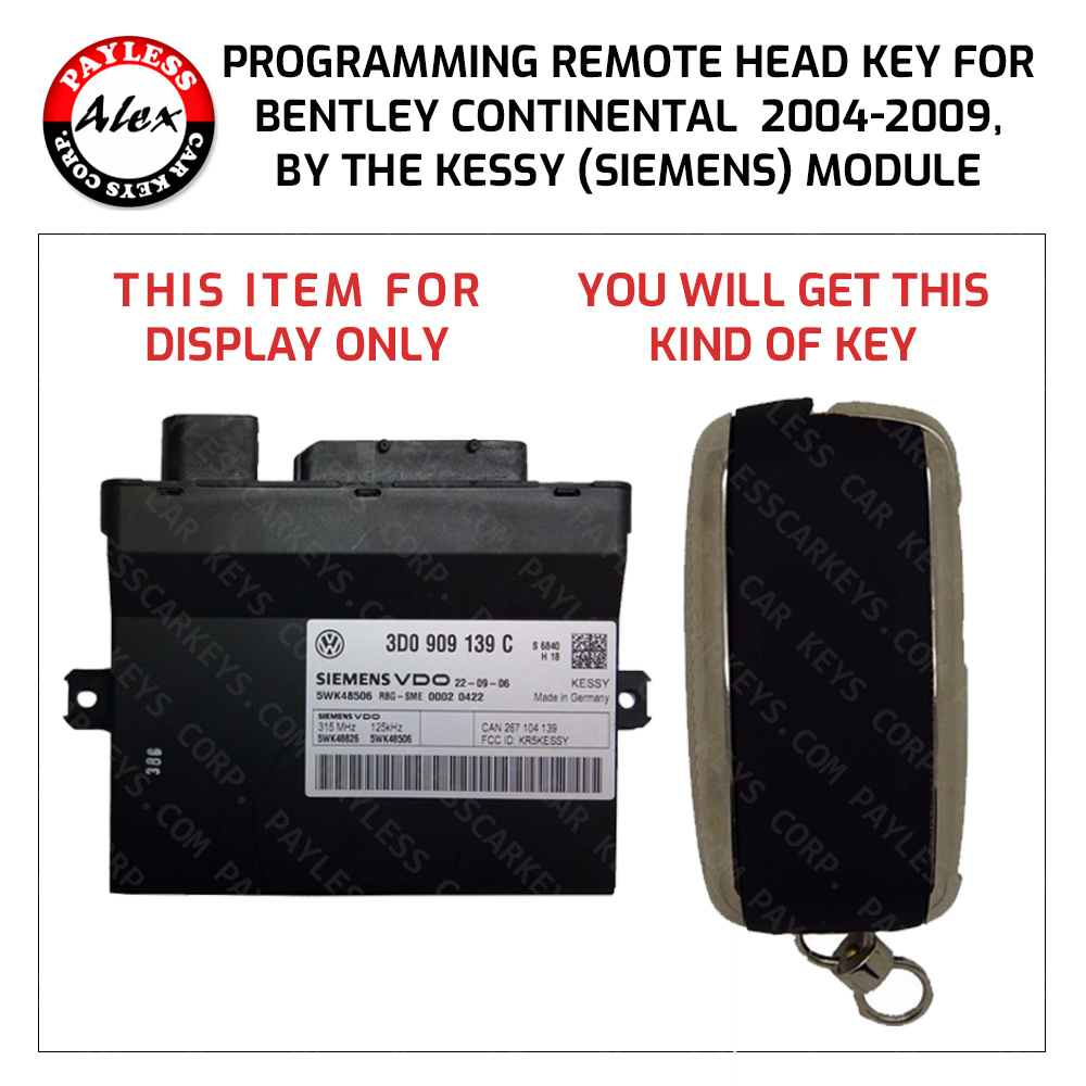 2004-2015 Bentley Continental Smart key programming service