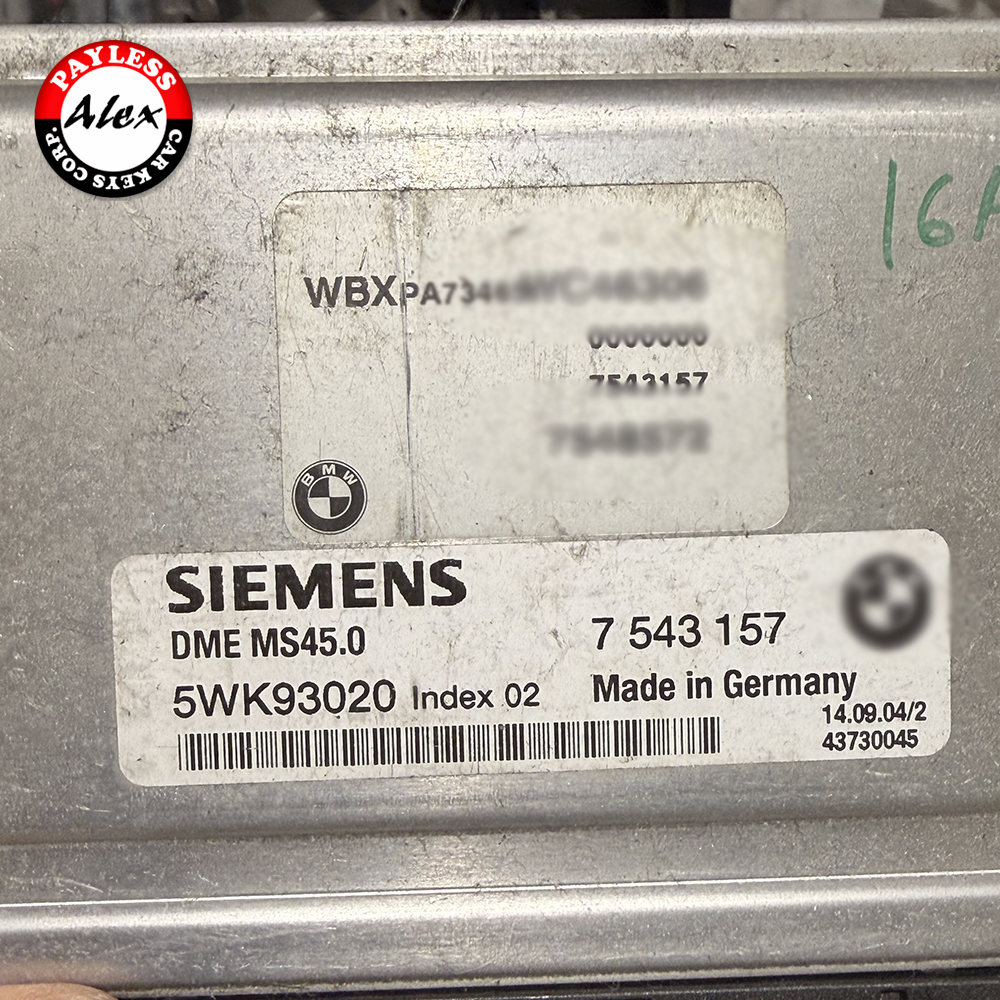 BMW Siemens Ecu MS45 On Site Programming Service