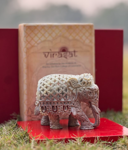 Handcrafted Gaura Elephant - Gaurahari Stonework