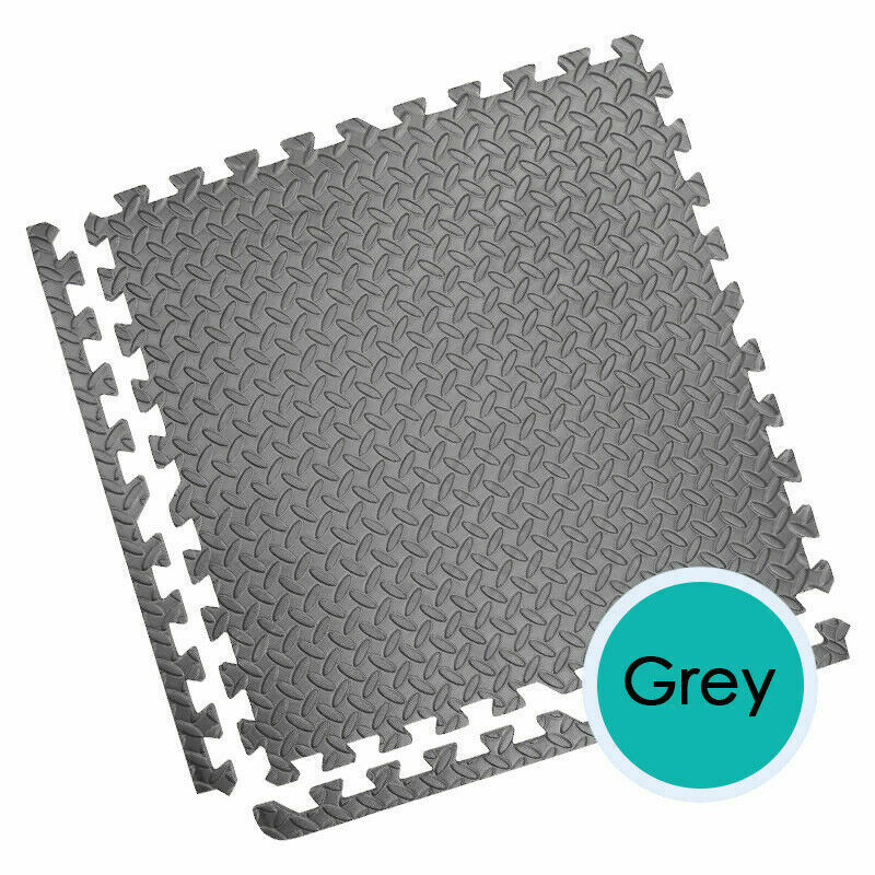Extra Thick 20mm Grey EVA Interlocking Foam Mats 60cm X 60cm 