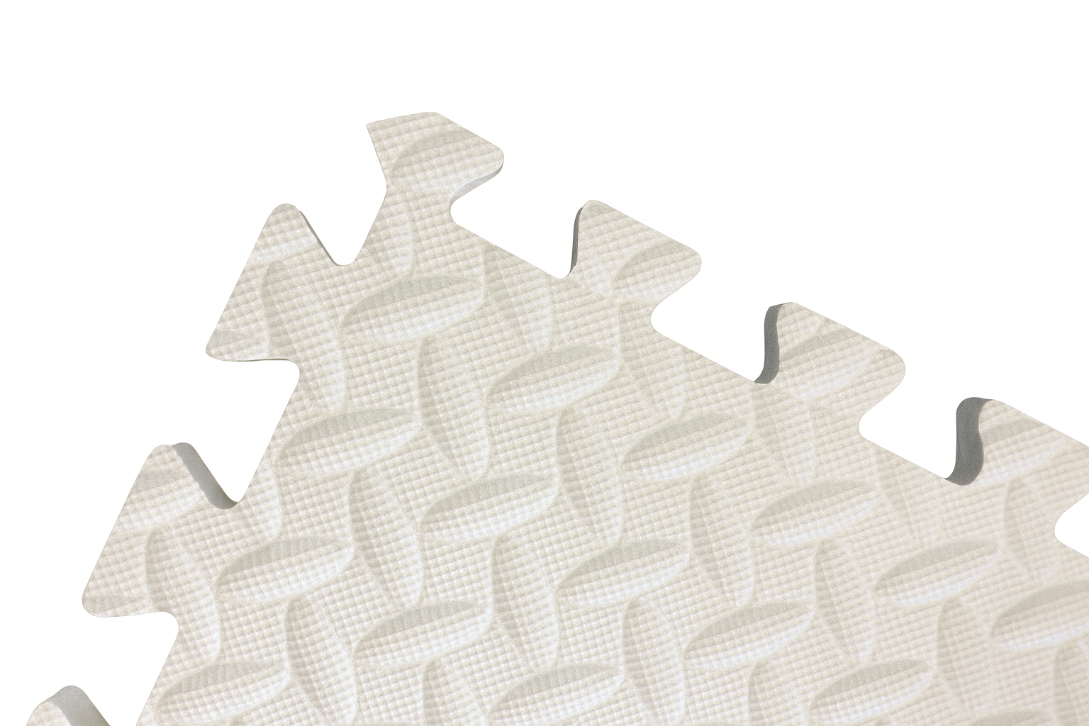 White EVA Interlocking Tile 60cm × 60cm × 1.2cm