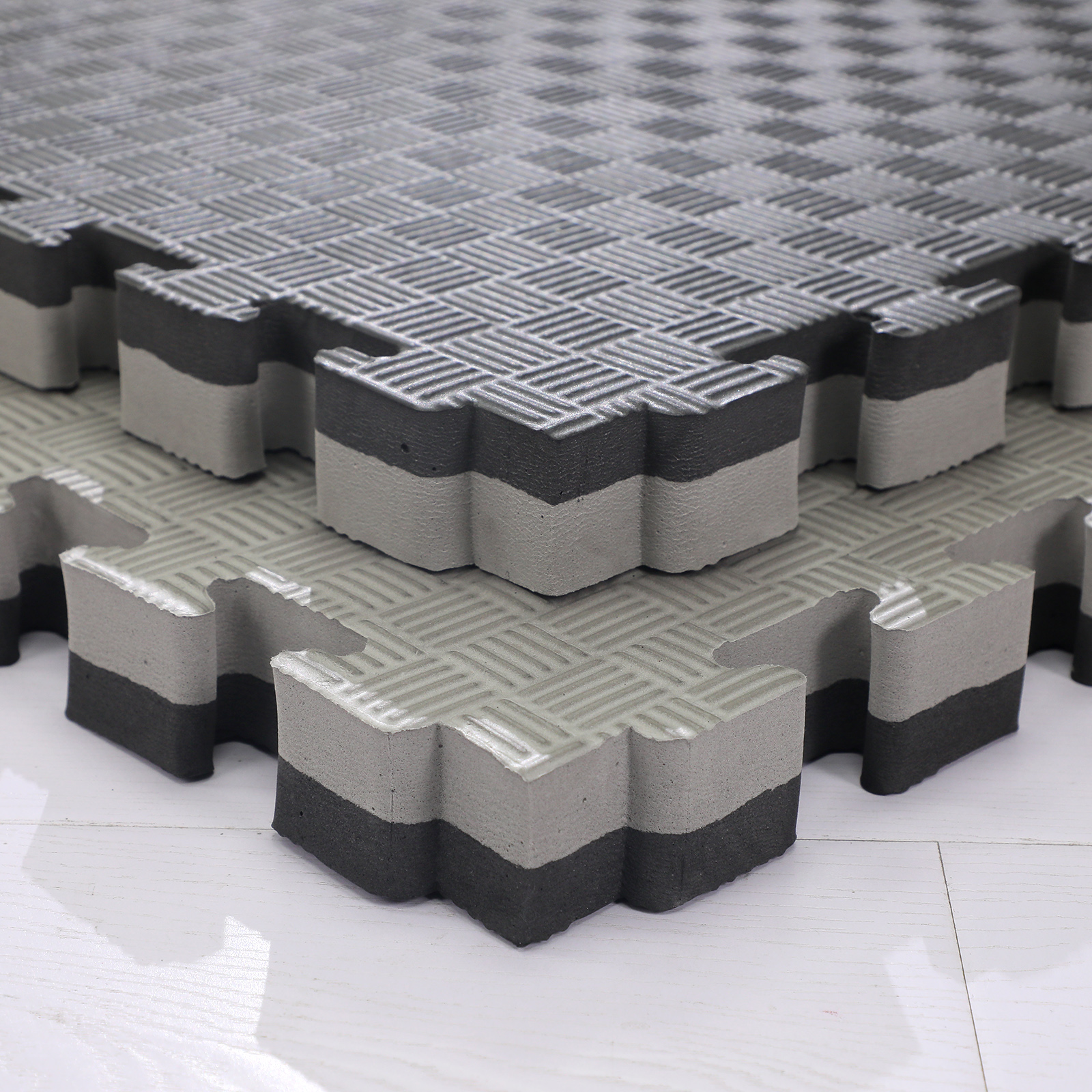 Black/Grey Tatami Mats – 40mm Thickness – Free UK Delivery