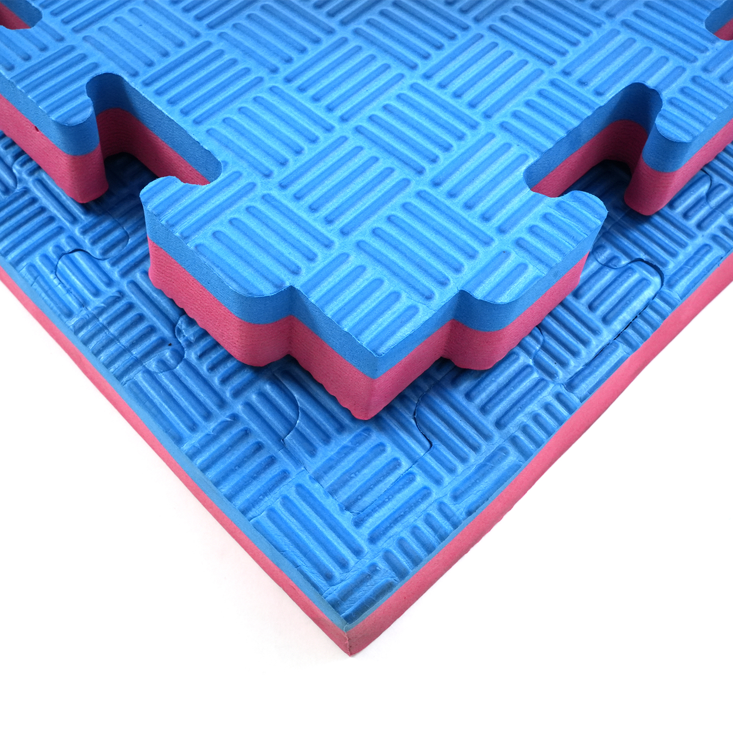 Tatami Blue and Red Extra Large EVA Interlocking Floor Tiles 1 meter * 1 Meter 