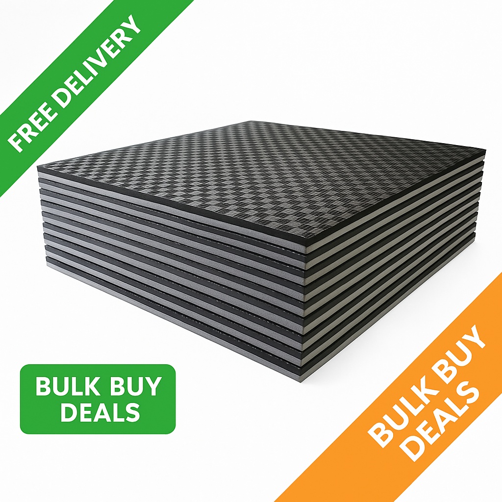 Black/Grey Tatami Mats – 20mm Thickness – Free UK Delivery