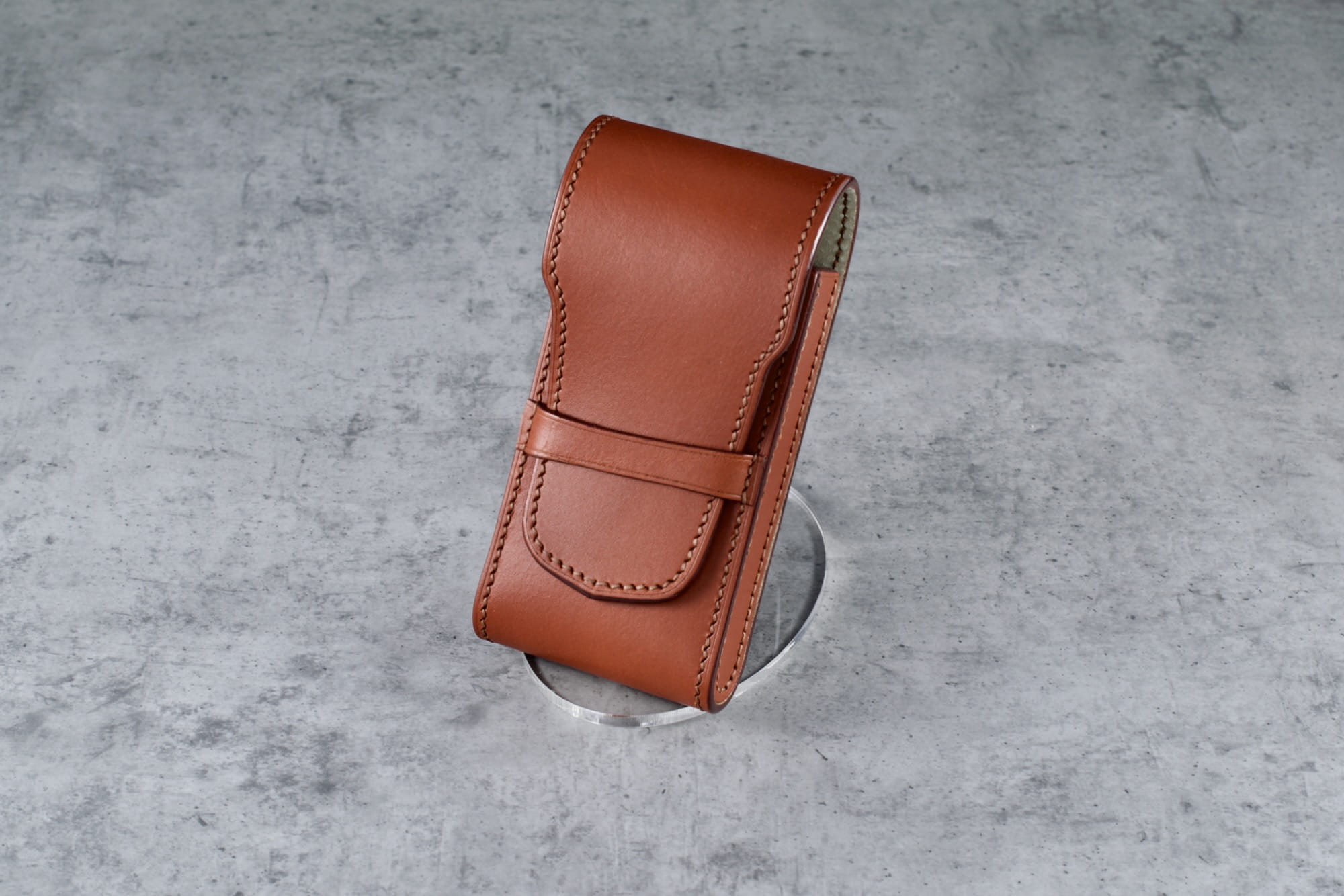 Etui - skóra naturalna - 3 Pióra