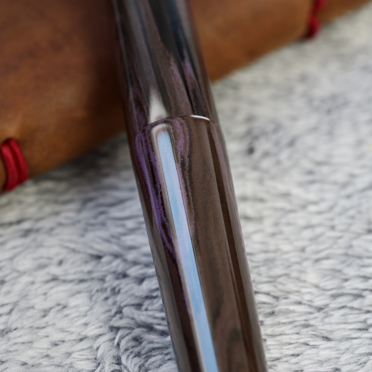 Stożek - ebonit - tytanowa stalówka i roll stop 