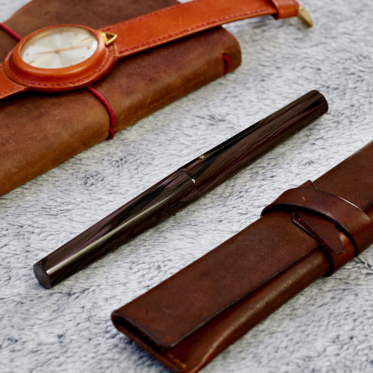 Stożek - ebonit - tytanowa stalówka i roll stop 