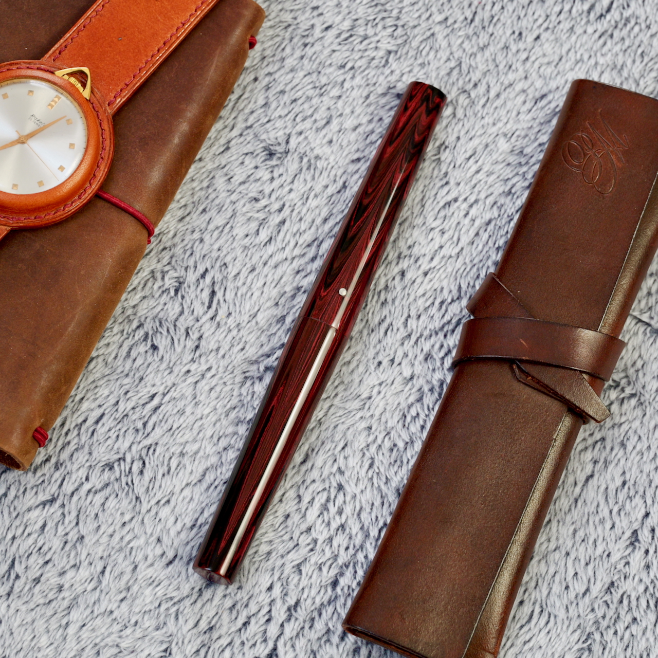 Stożek - ebonit - tytanowa stalówka i roll stop 