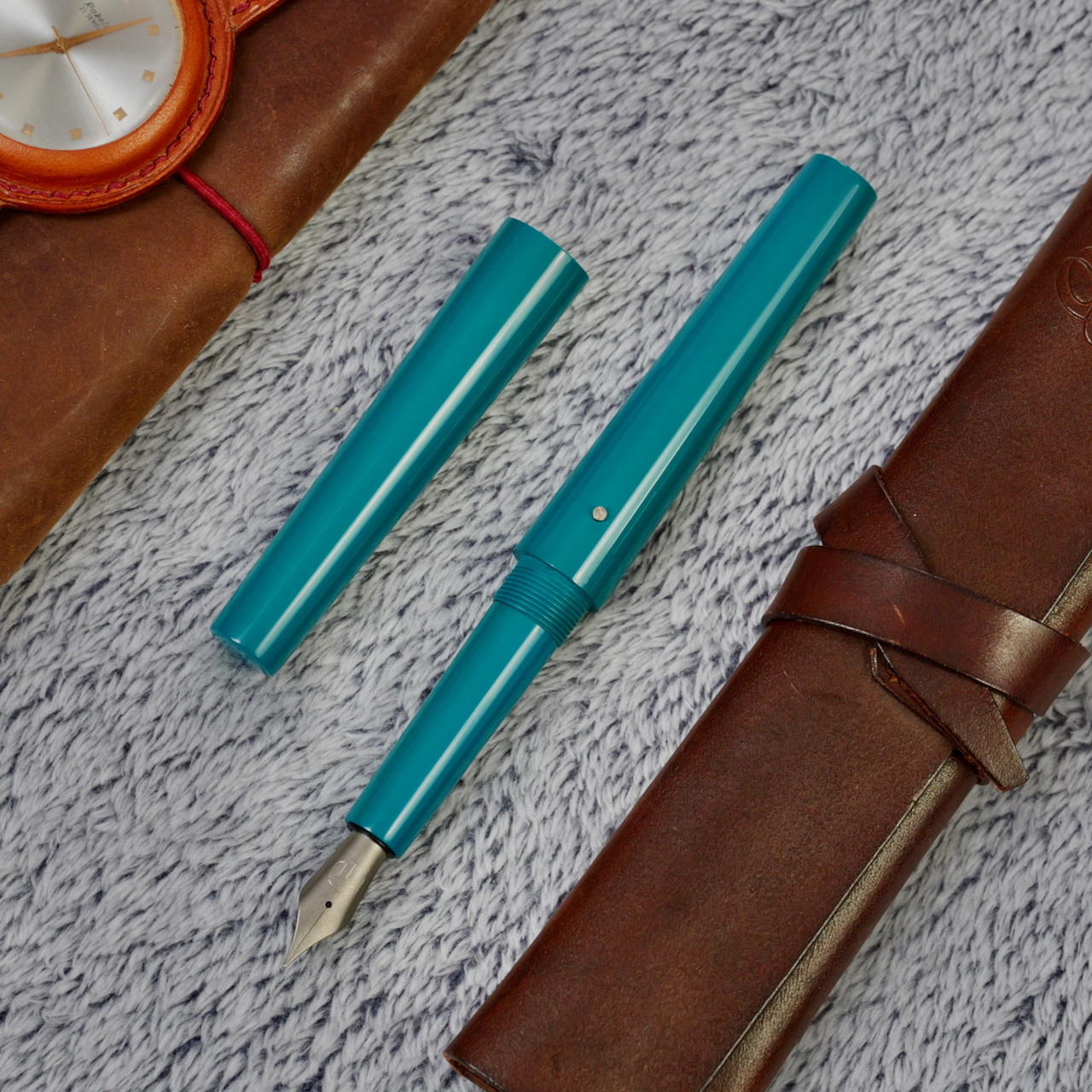 Stożek - ebonit - tytanowa stalówka i roll stop