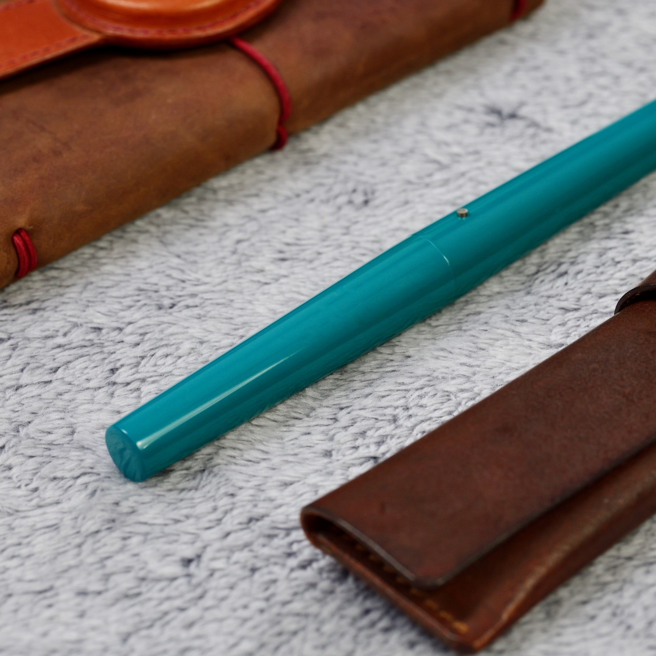 Stożek - ebonit - tytanowa stalówka i roll stop 