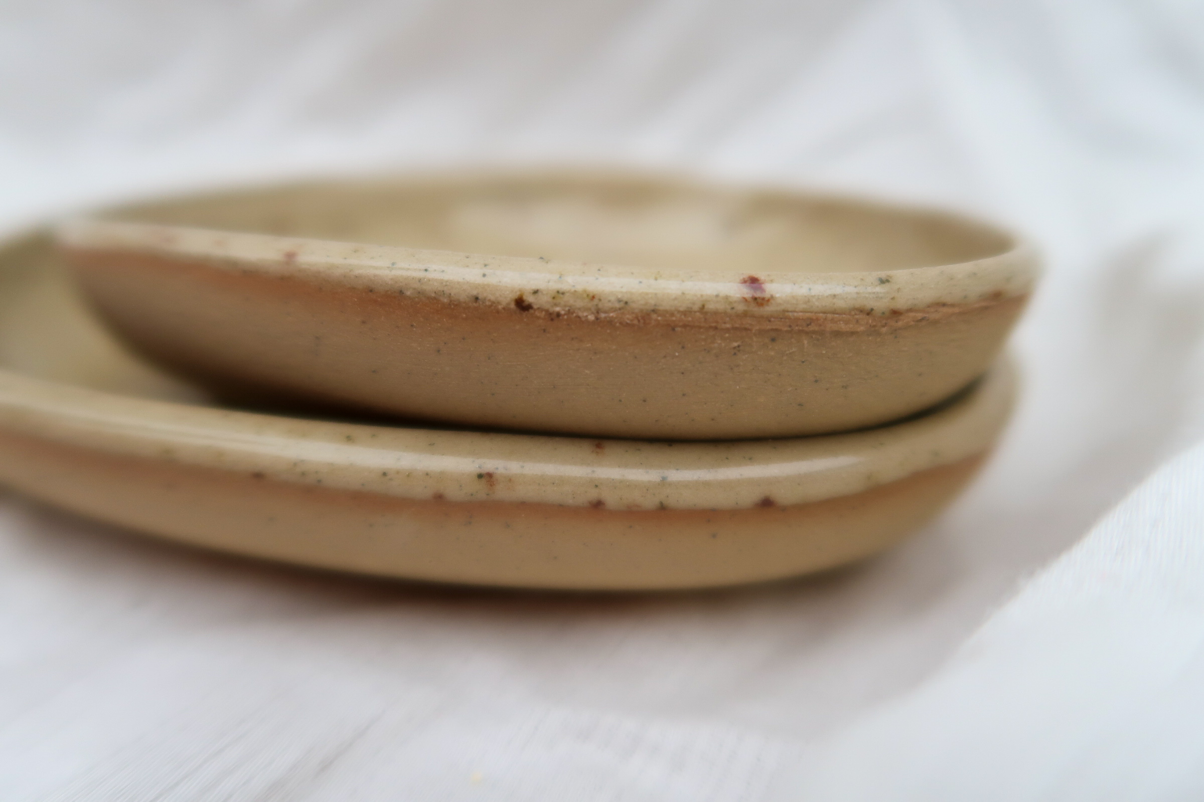 Duo set schaaltjes beige