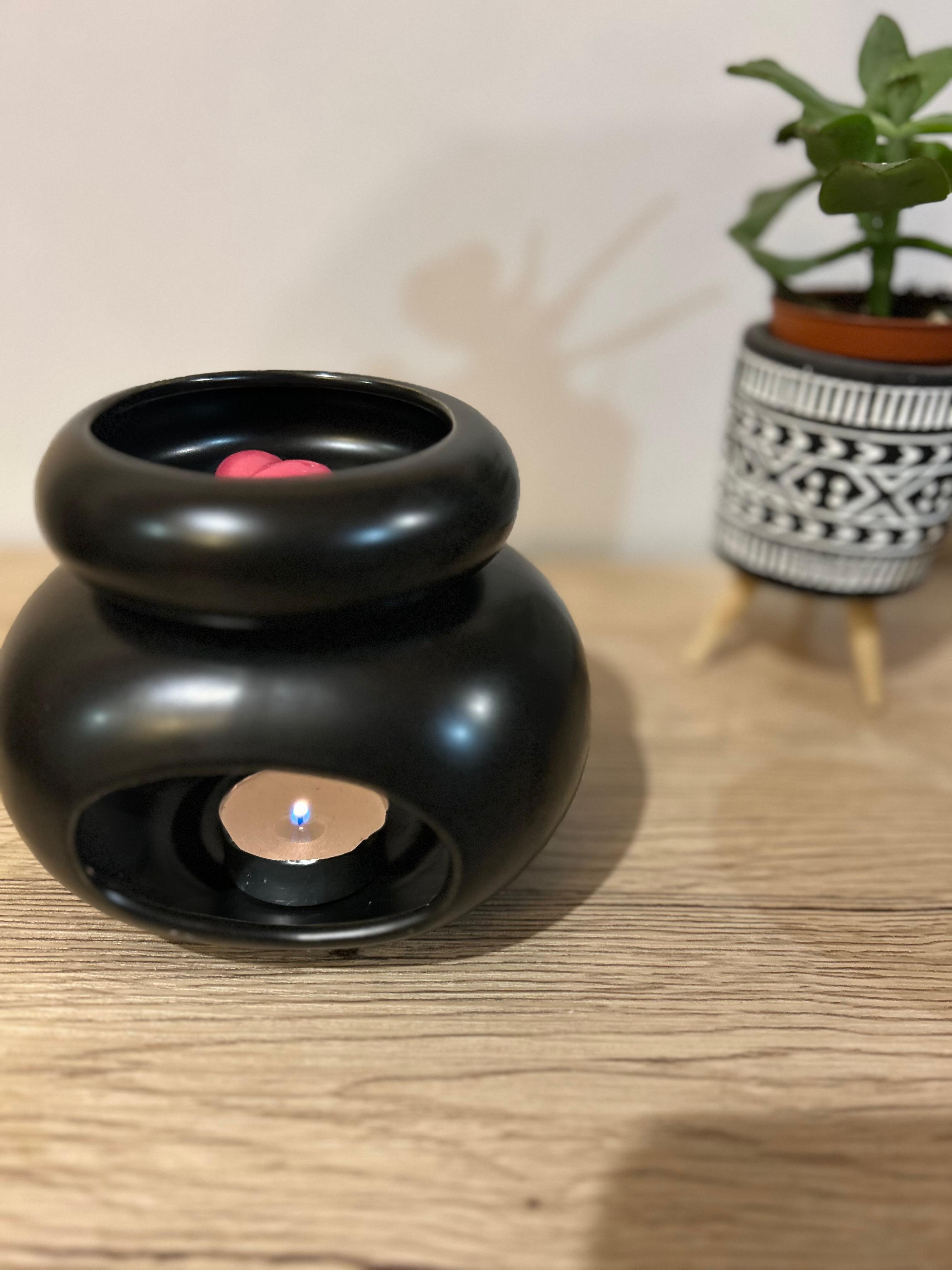 Difuzor Aromaterapie Vas Ceramic Negru