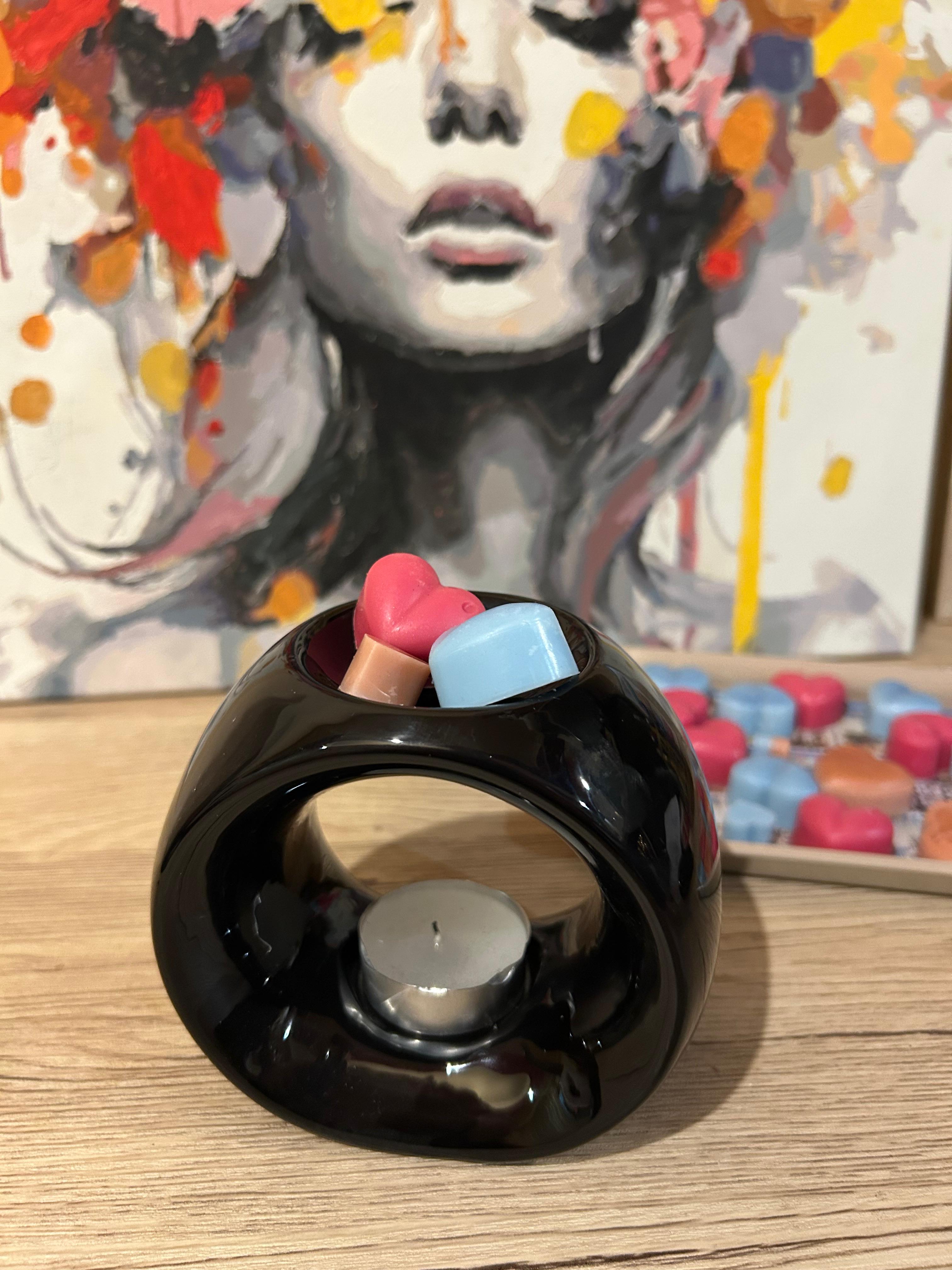 Difuzor Aromaterapie Vas Ceramic Negru