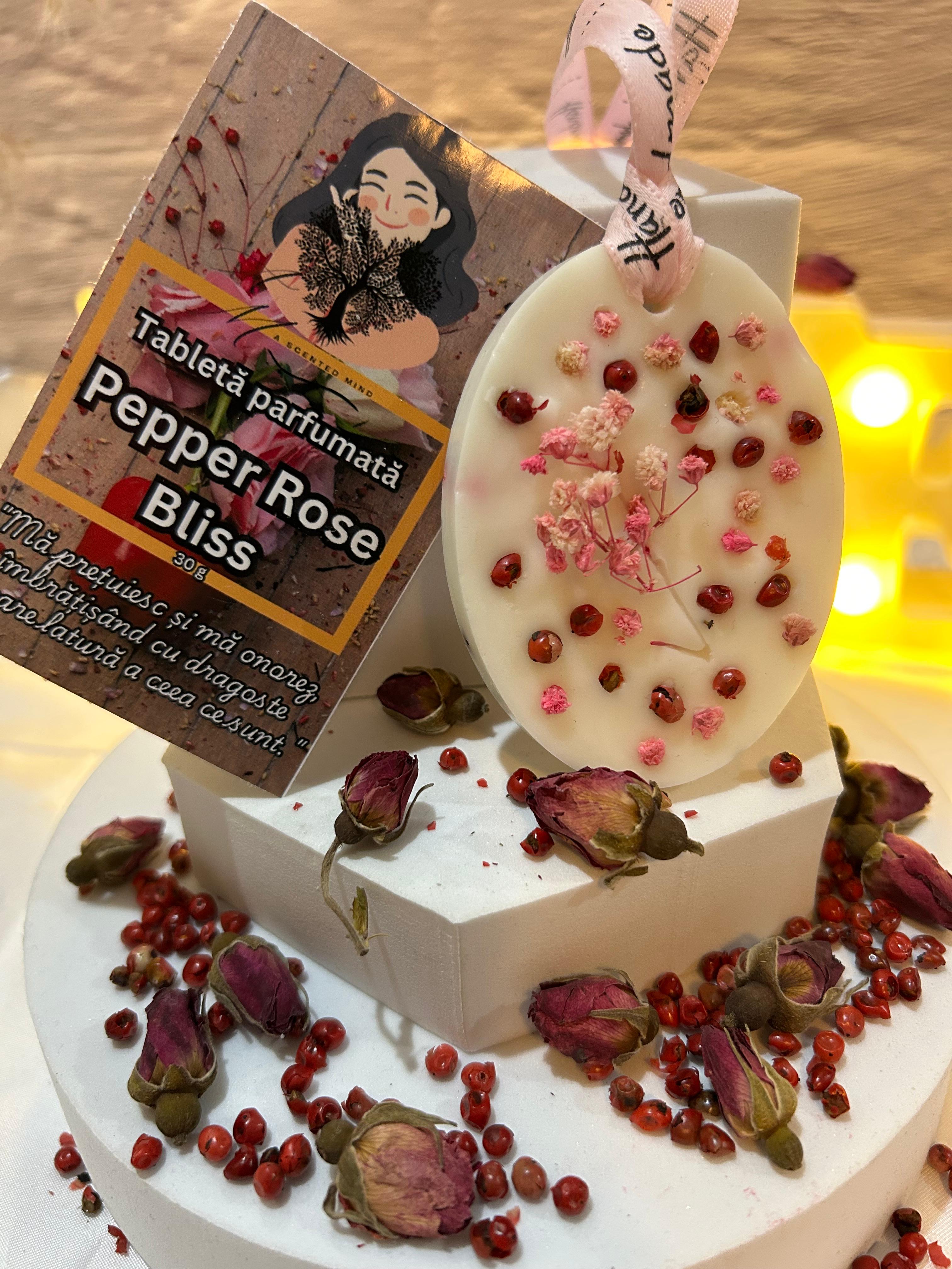 Tabletă parfumată Pepper Rose Bliss - piper roz, trandafir, patchouli 30g