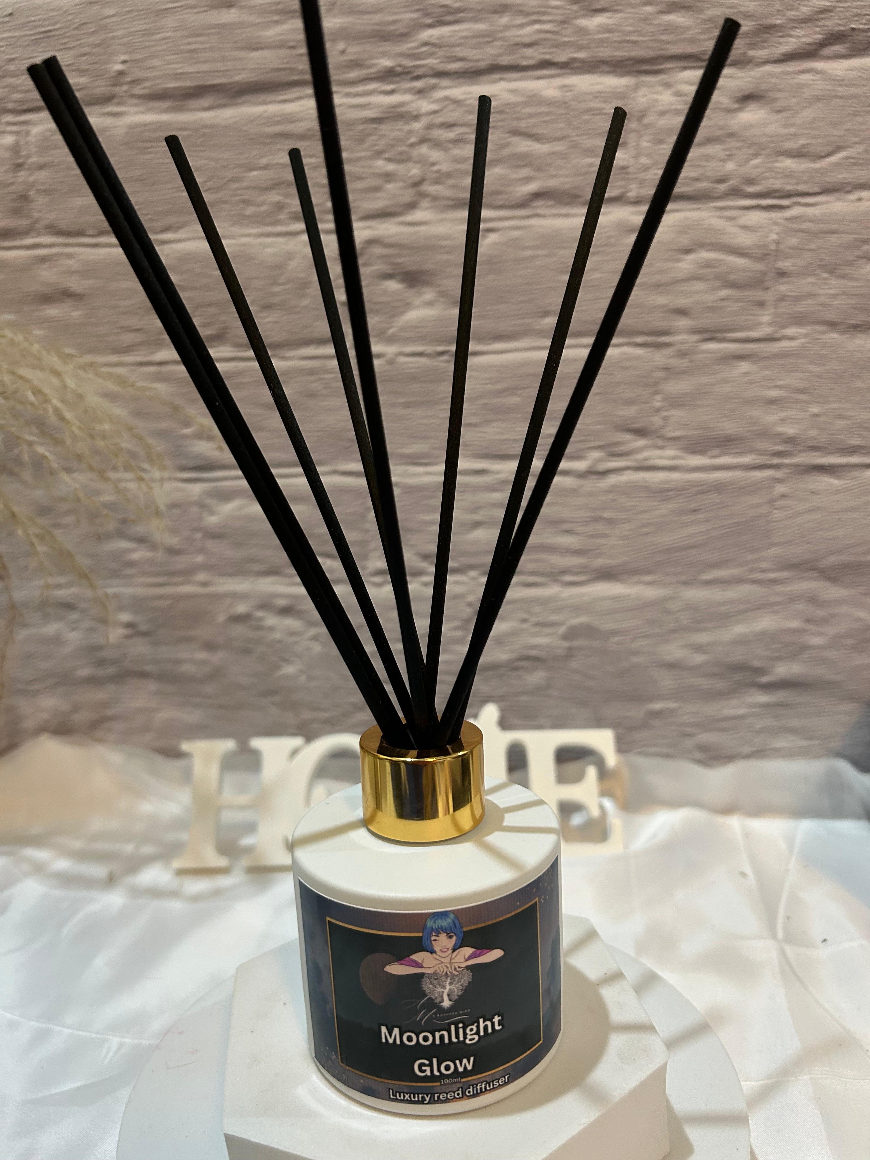 Odorizant de cameră cu bețișoare Moonlight Glow, 100 ml