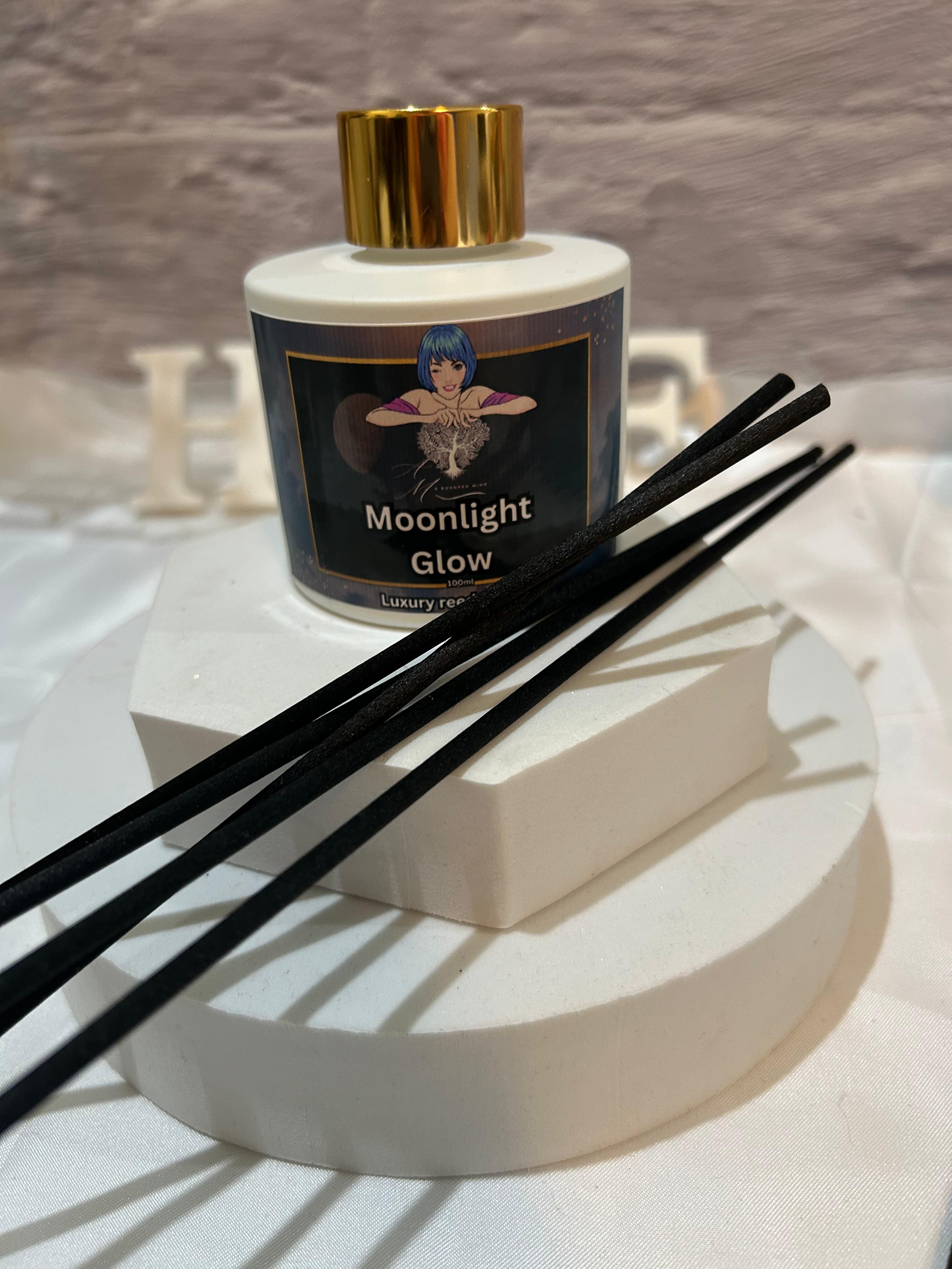 Odorizant de cameră cu bețișoare Moonlight Glow, 100 ml