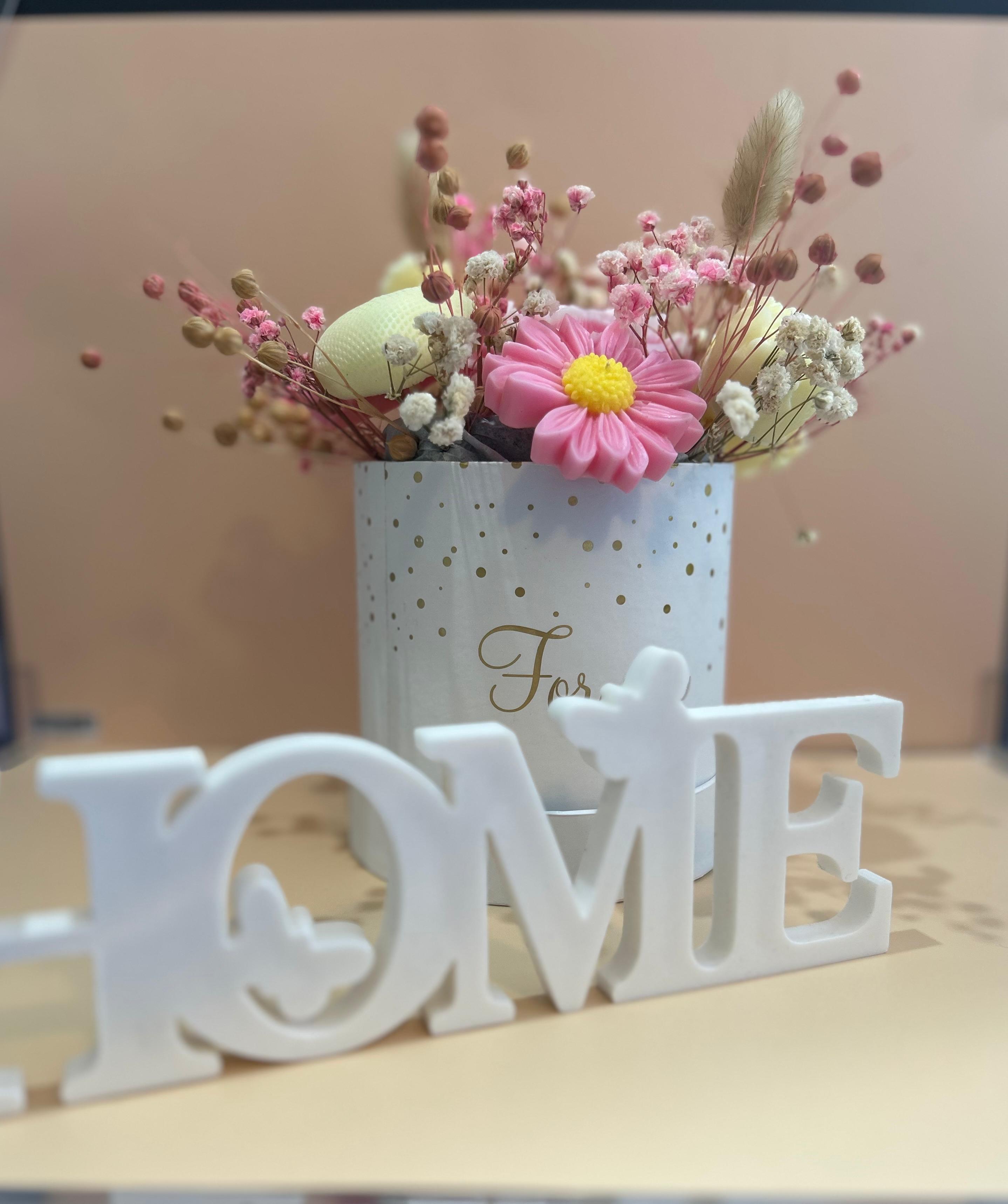 Aranjament floral din ceară de soia -"Inspire & Shine"