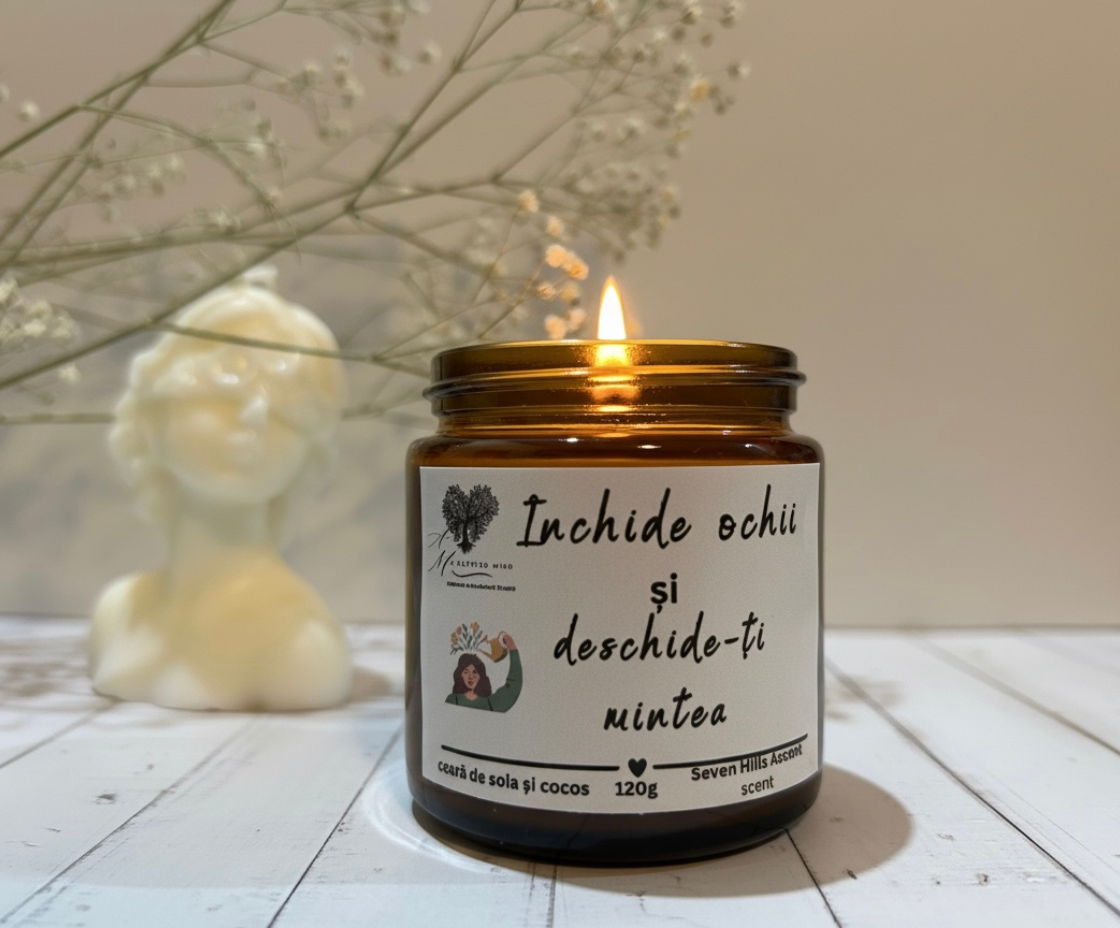 Lumânare pentru suflet-”Închide ochii și deschide-ți mintea”-120 g