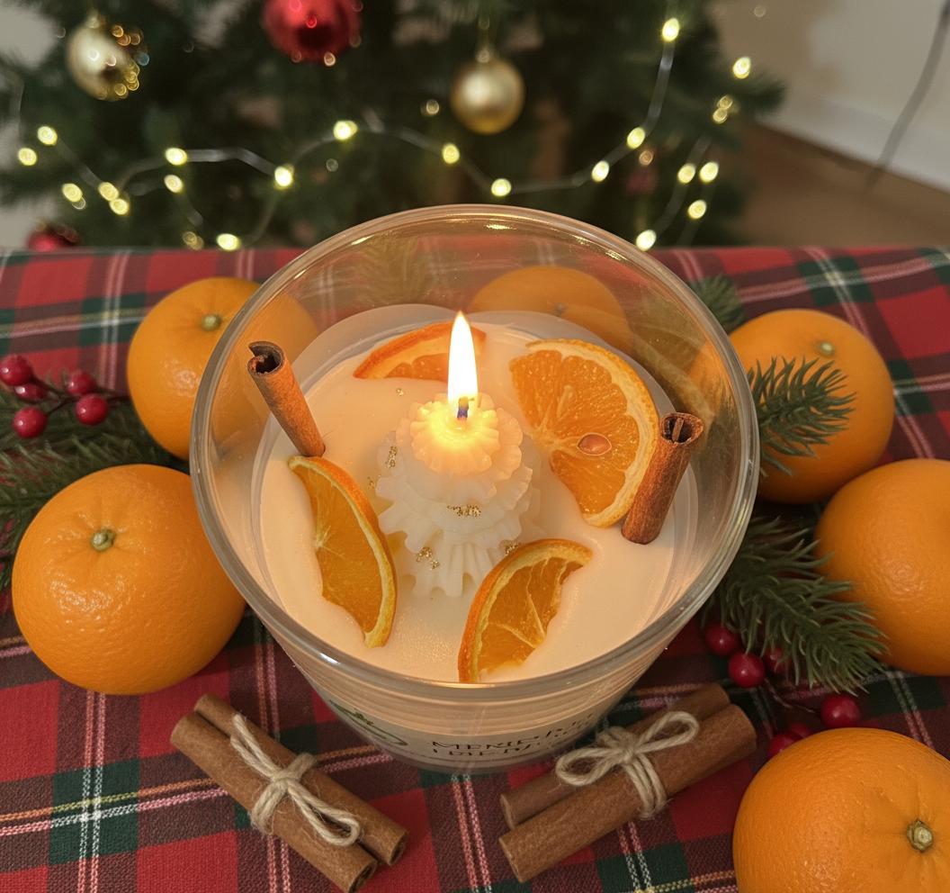 🌟 Lumânare Decorativă Christmas Spice Glow 🌟