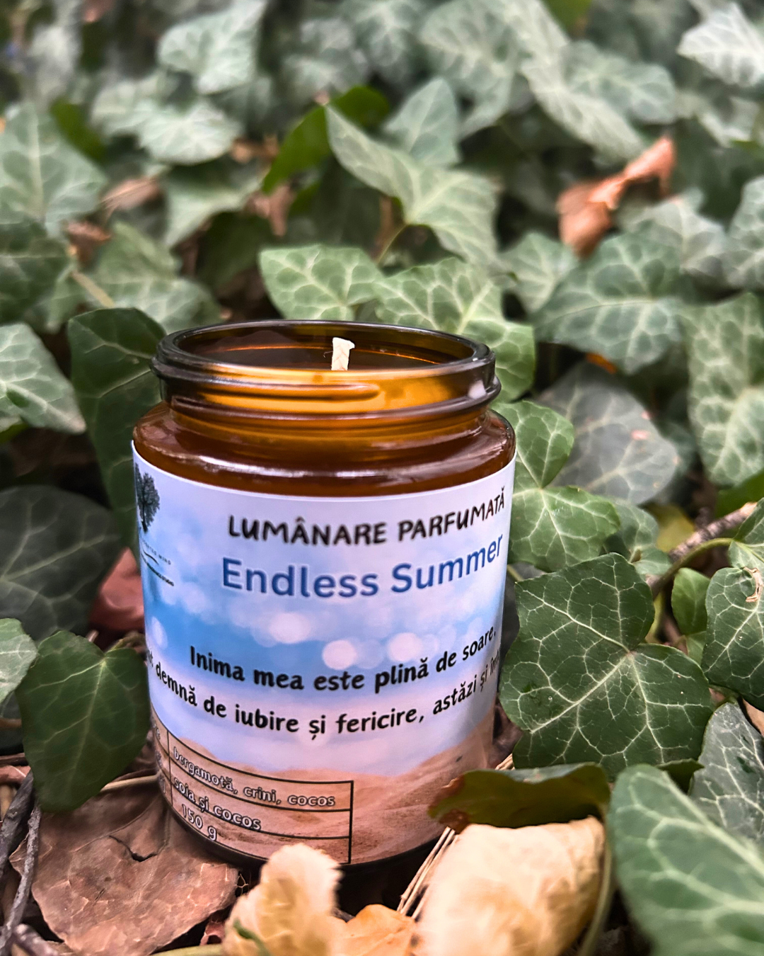 Lumânare parfumată "Endless Summer"- bergamotă, crini, cocos-150g