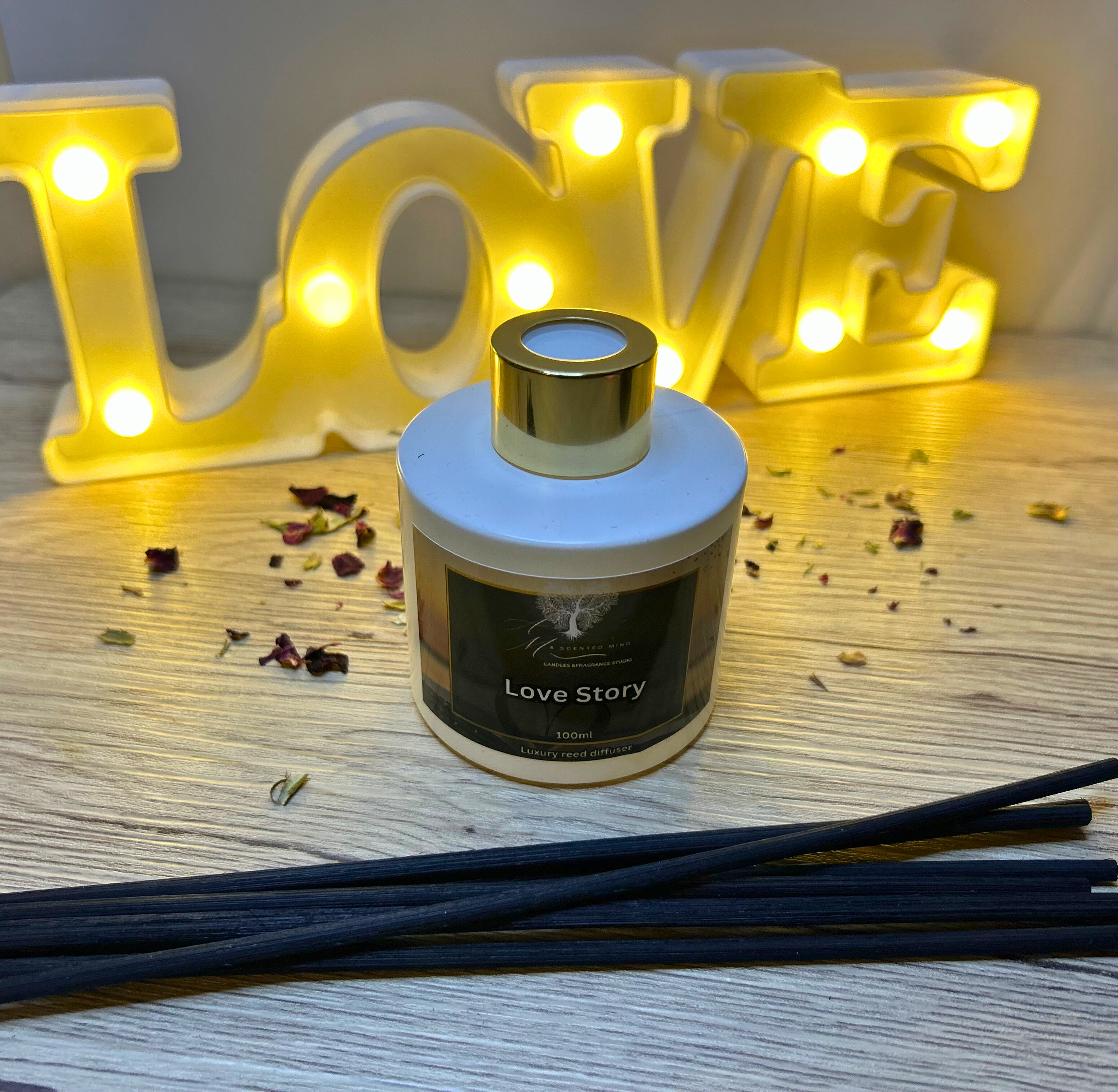 Odorizant de cameră cu bețișoare,Love Story, 100 ml