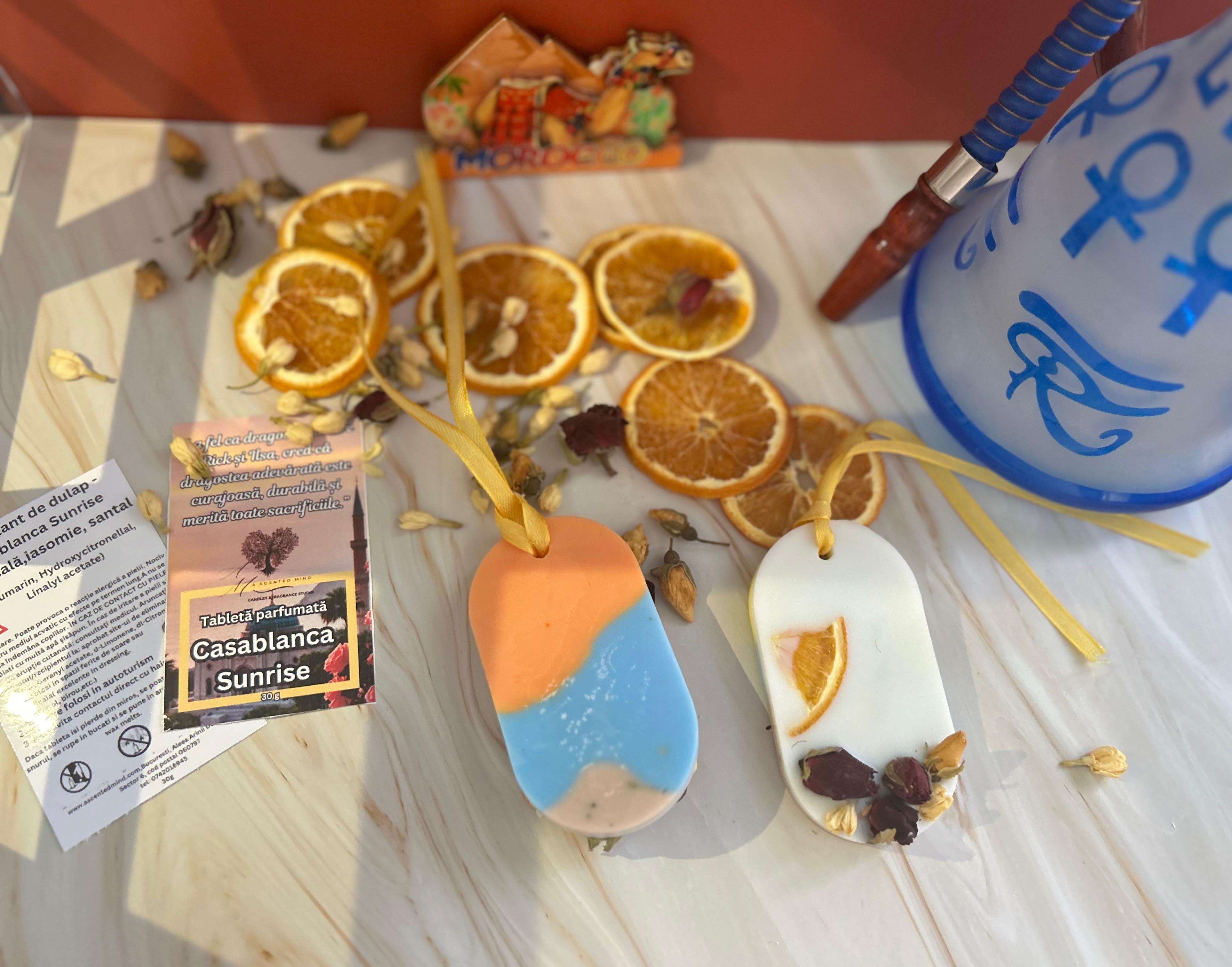 Tabletă parfumată Casablanca Sunrise - portocala, iasomie,santal 30 g