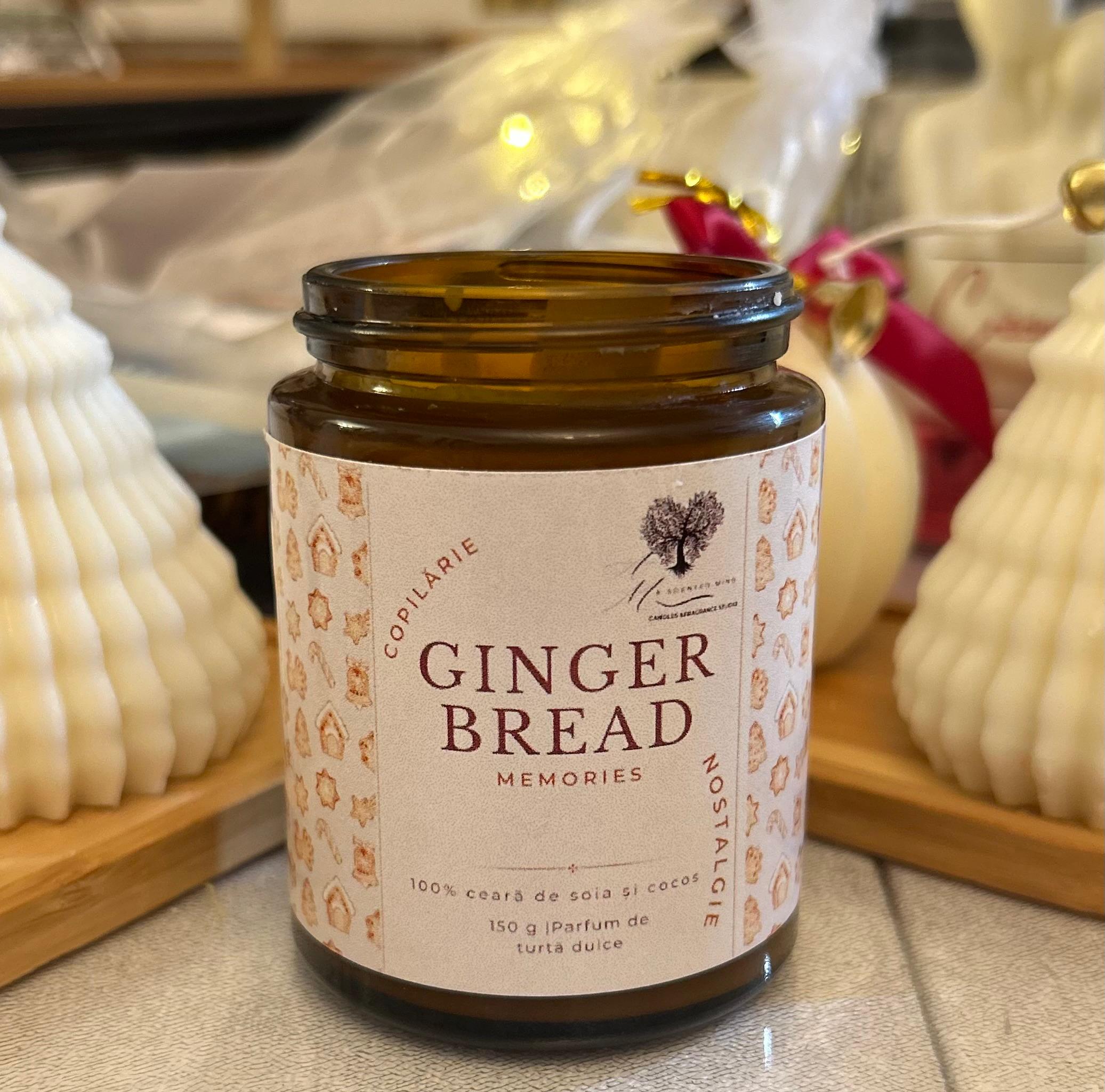 Lumânare parfumată "Gingerbread Memories"-anason,turta dulce, caramel-150g