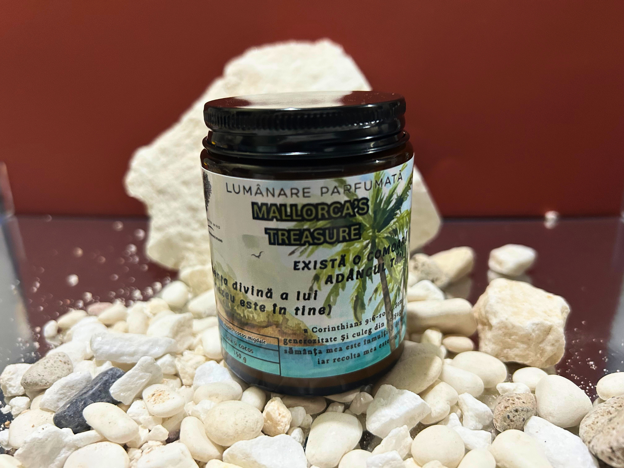 Lumânare parfumată "Mallorca's Treasure"- ananas,cocos, migdale-150g