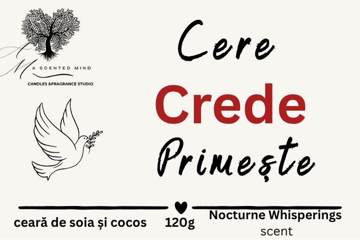 Lumânare pentru suflet-Cere, Crede,Primește -120 g 
