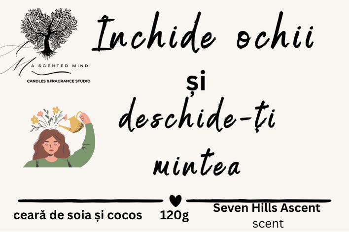Lumânare pentru suflet-”Închide ochii și deschide-ți mintea”-120 g 