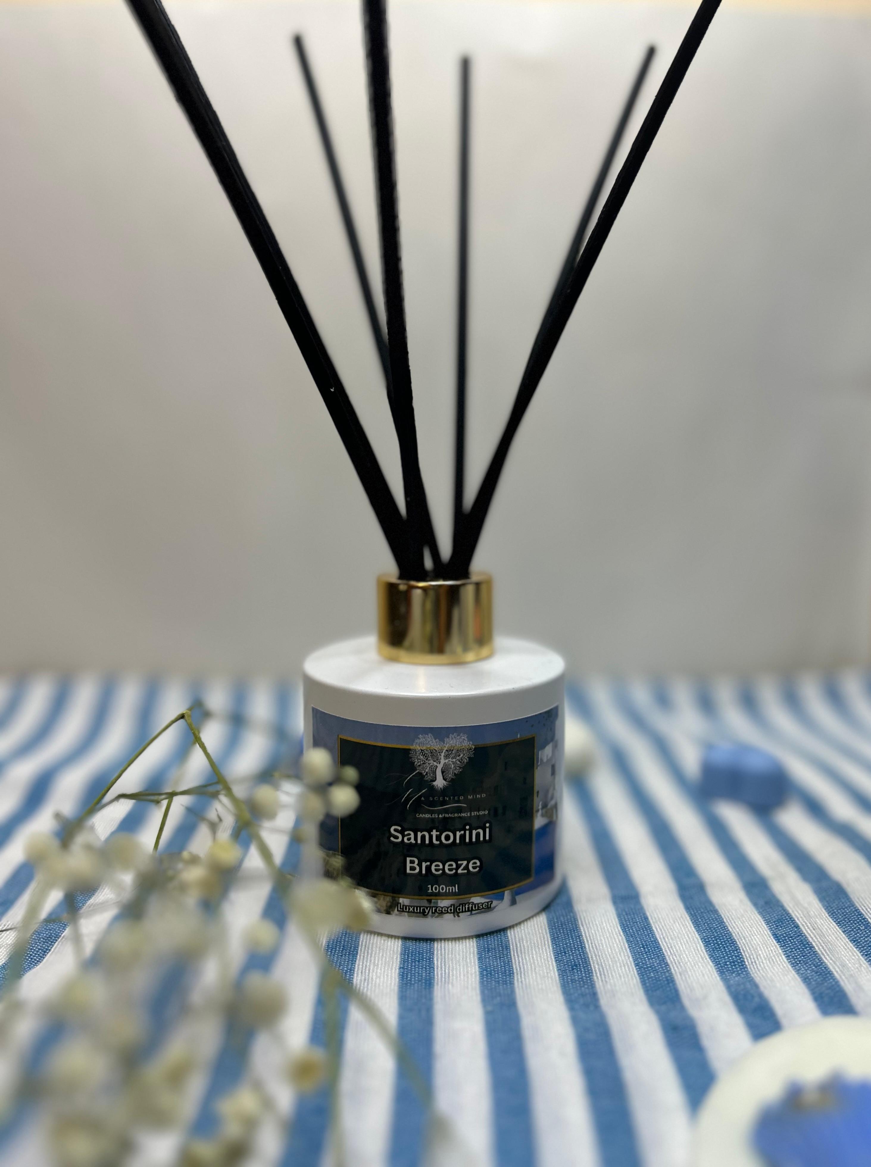 Odorizant de cameră cu bețișoare,Santorini Breeze, 100 ml
