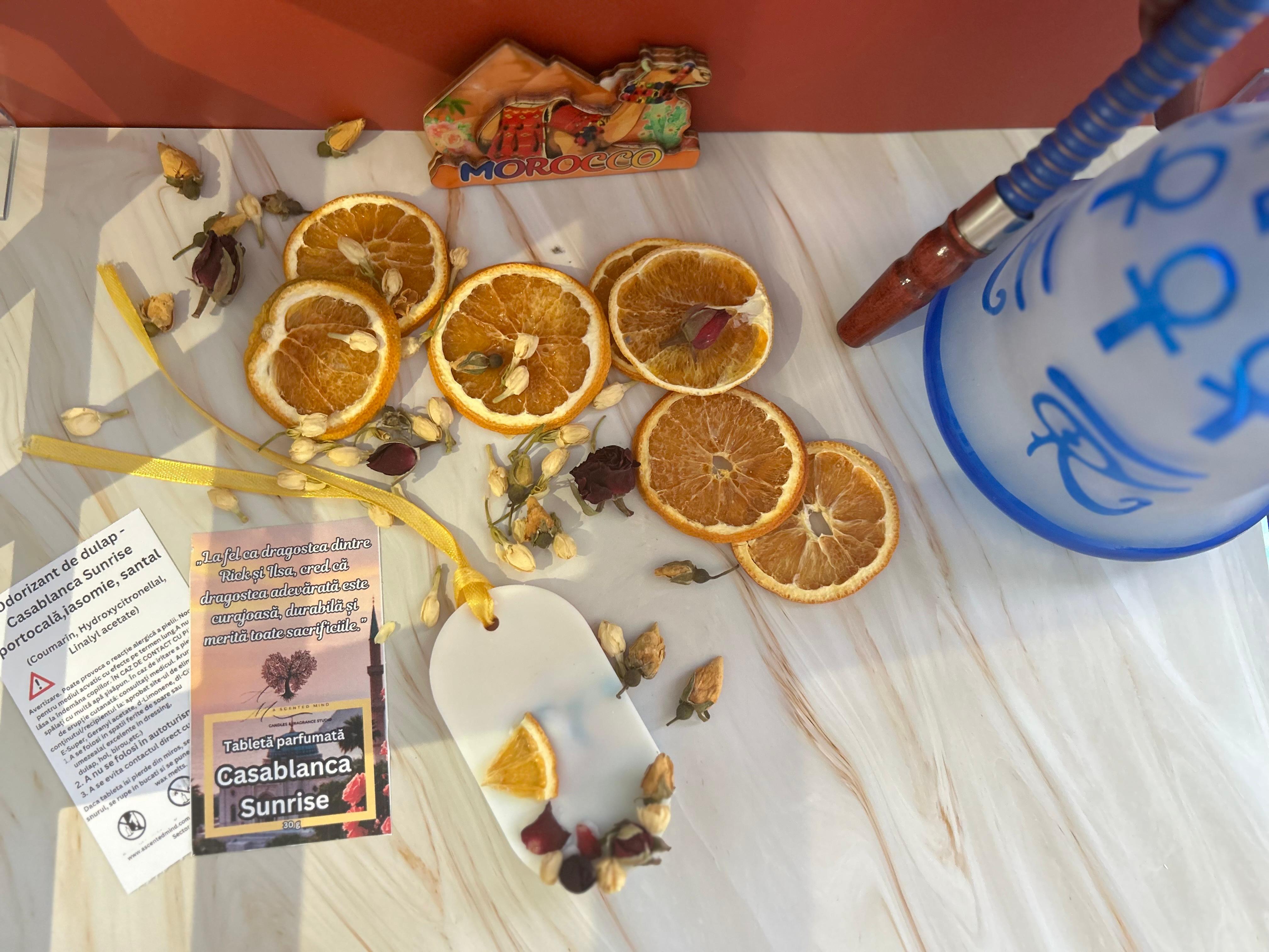 Tabletă parfumată Casablanca Sunrise - portocala, iasomie,santal 30 g