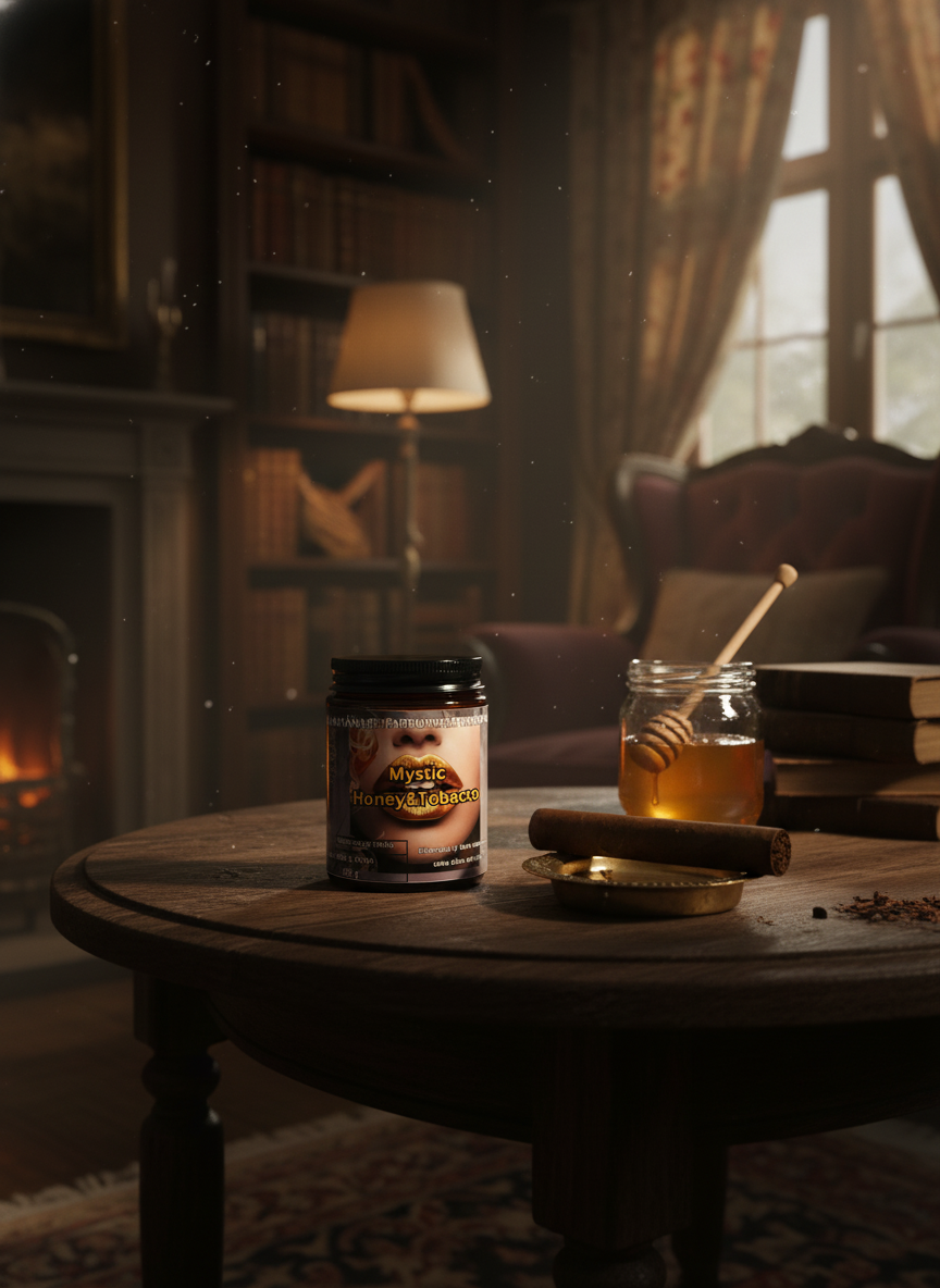 Lumânare parfumată "Mystic Honey&Tobacco"- tutun,miere,tonka -150g