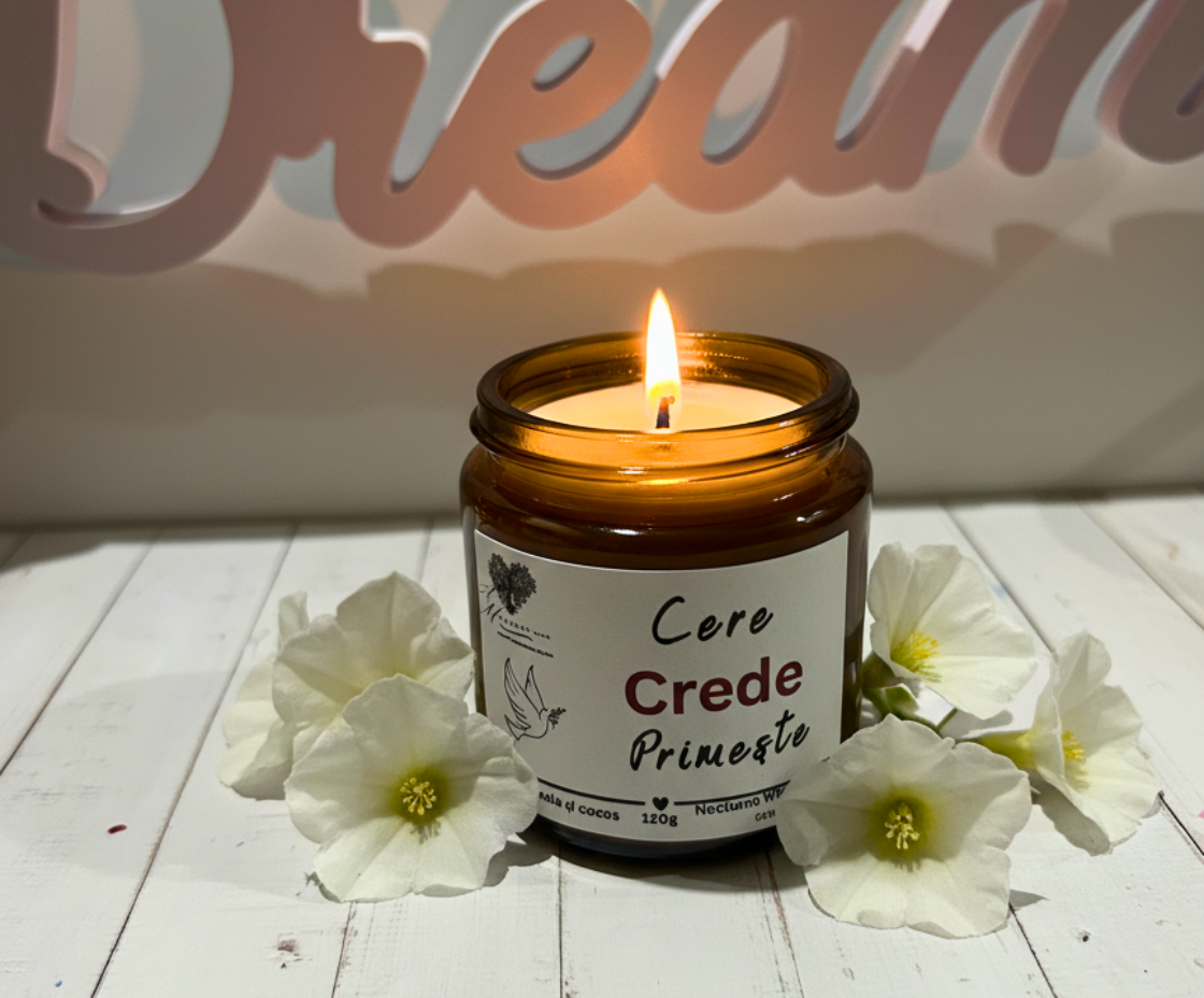 Lumânare pentru suflet-Cere, Crede,Primește -120 g 