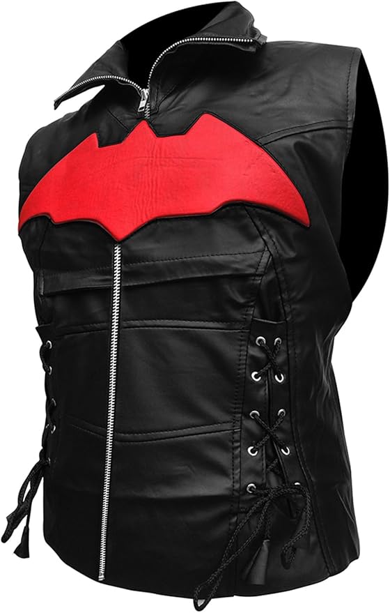 Handmade New Batman Customiez Leather Jacket, Huddy Motorbike Jacket For Men's